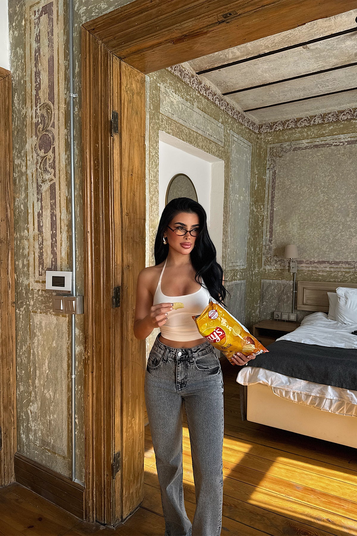 Gri Yüksek Bel Jean ATE-5141