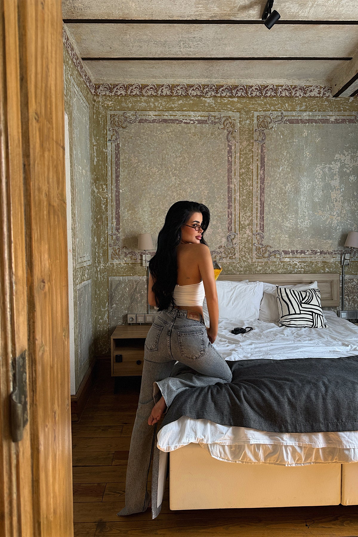 Gri Yüksek Bel Jean ATE-5141