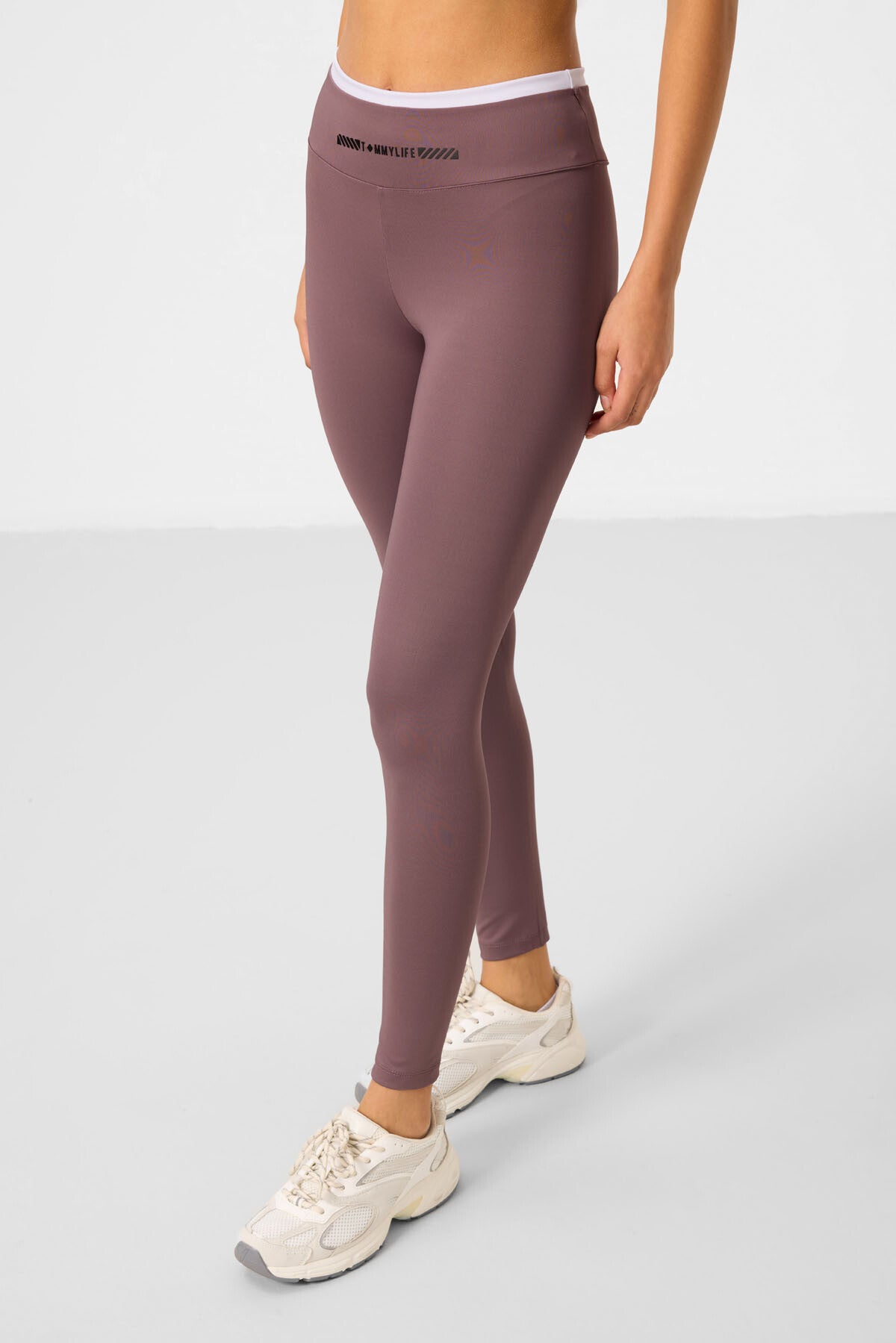 Gül Kurusu Esnek Standart Fit Performans Kadın Tayt Takım - 95333