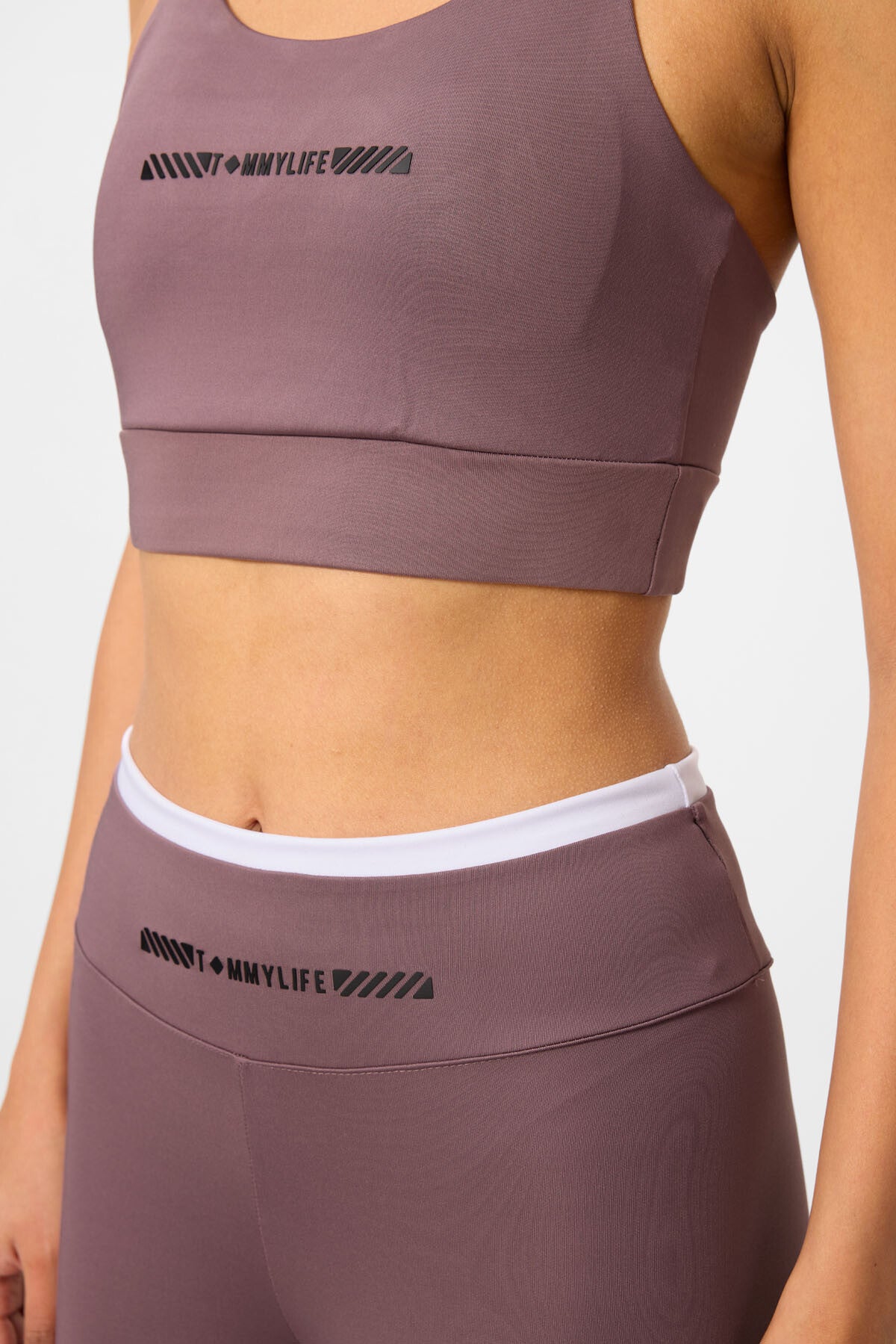 Gül Kurusu Esnek Standart Fit Performans Kadın Tayt Takım - 95333