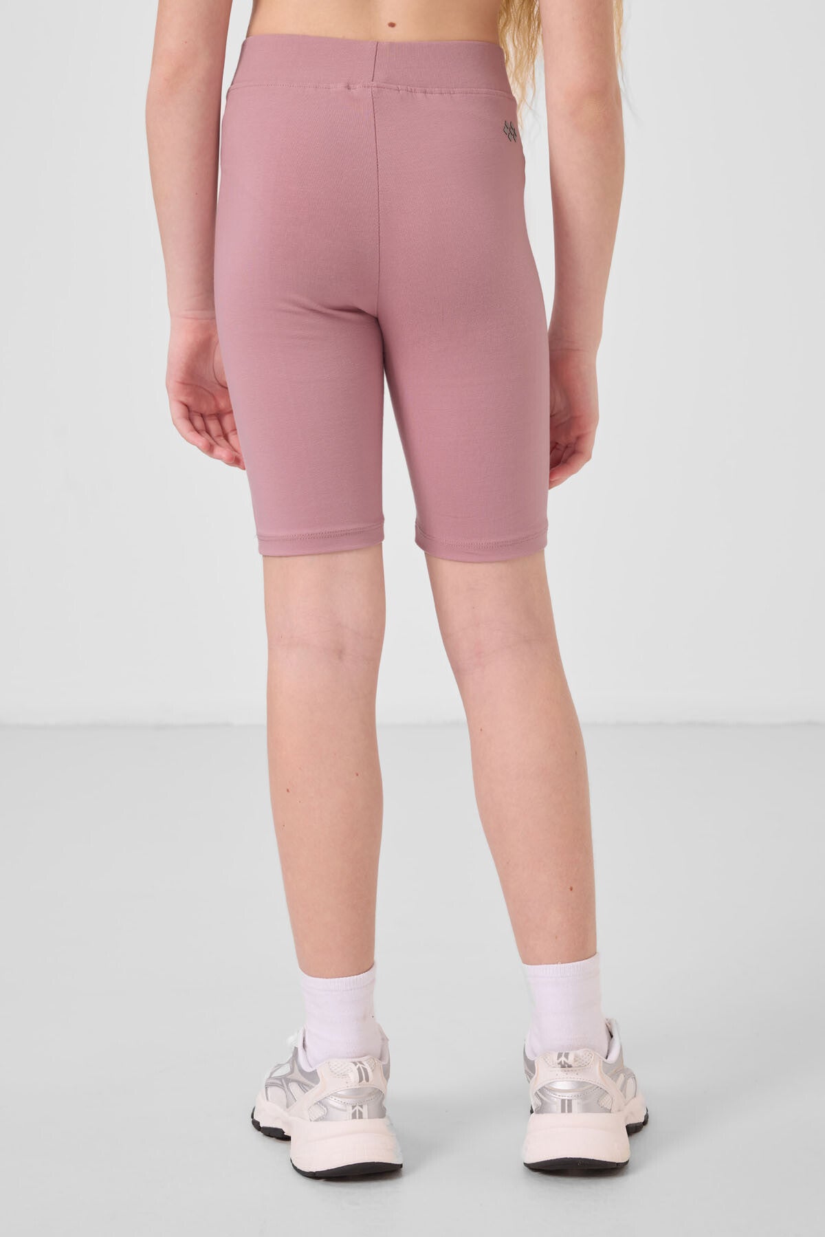 Gül Kurusu Pamuklu Kısa Paça Standart Fit Basic Kız Çocuk Tayt - 75188