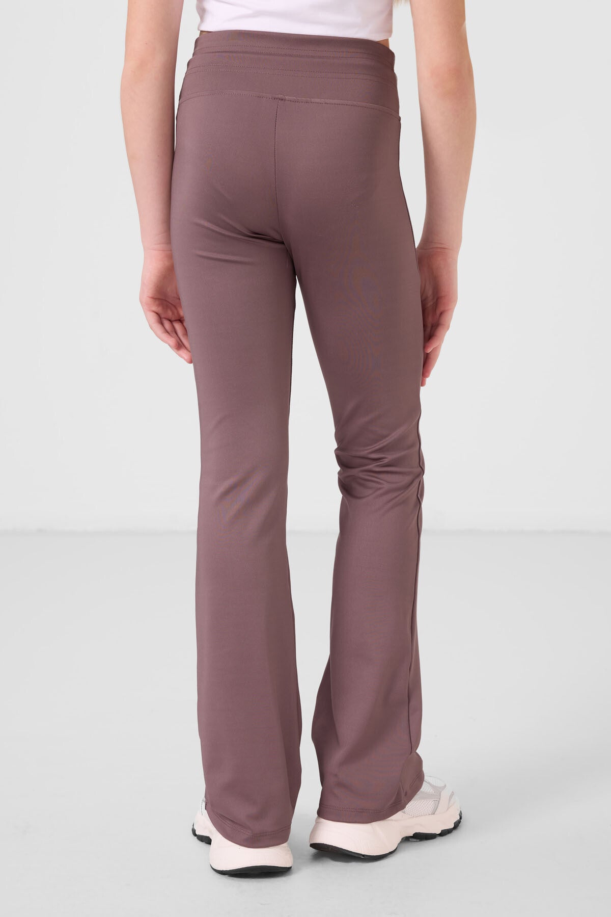 Gül Kurusu Esnek Standart Fit Basic Performans İspanyol Paça Kız Çocuk Tayt - 75193