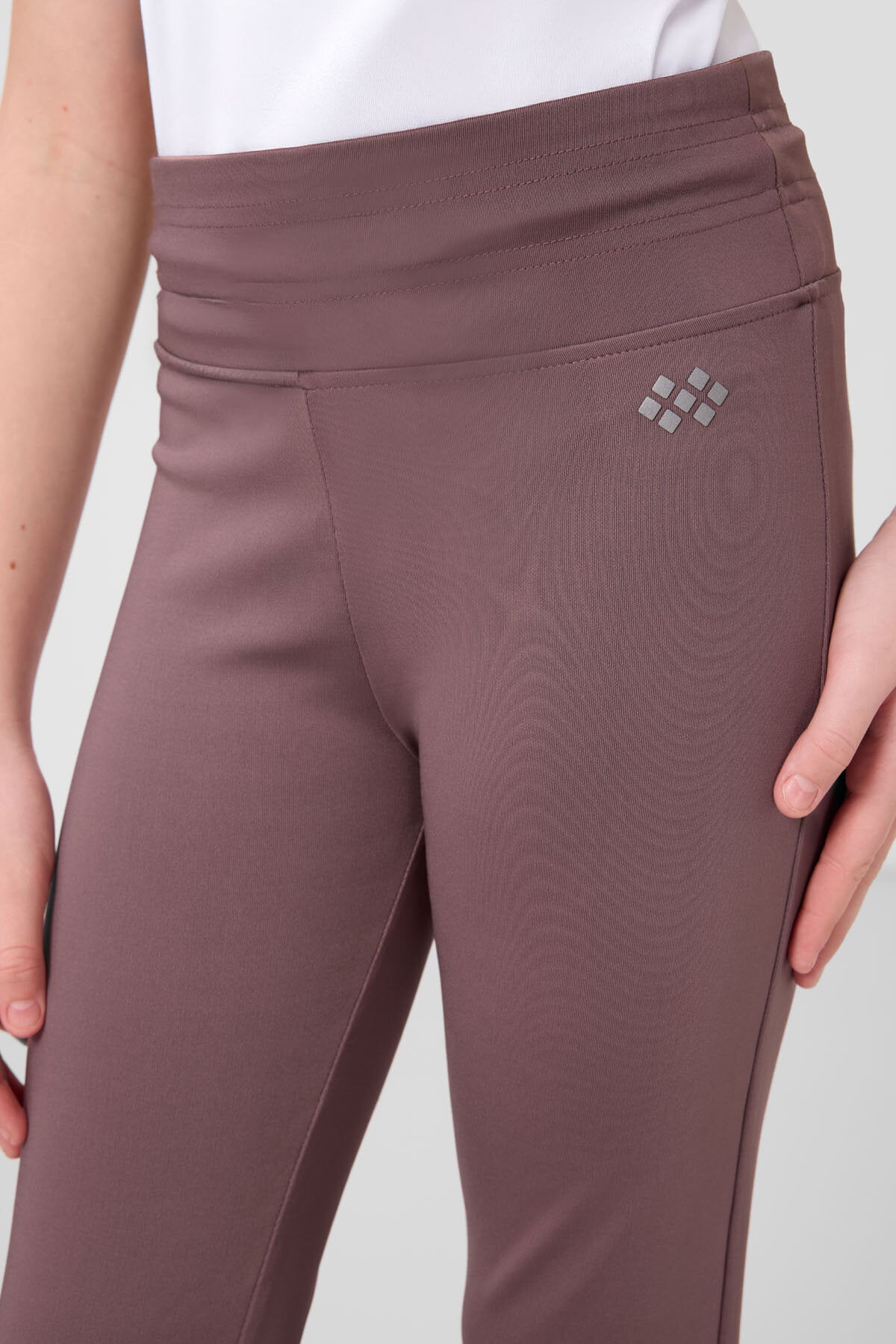 Gül Kurusu Esnek Standart Fit Basic Performans İspanyol Paça Kız Çocuk Tayt - 75193