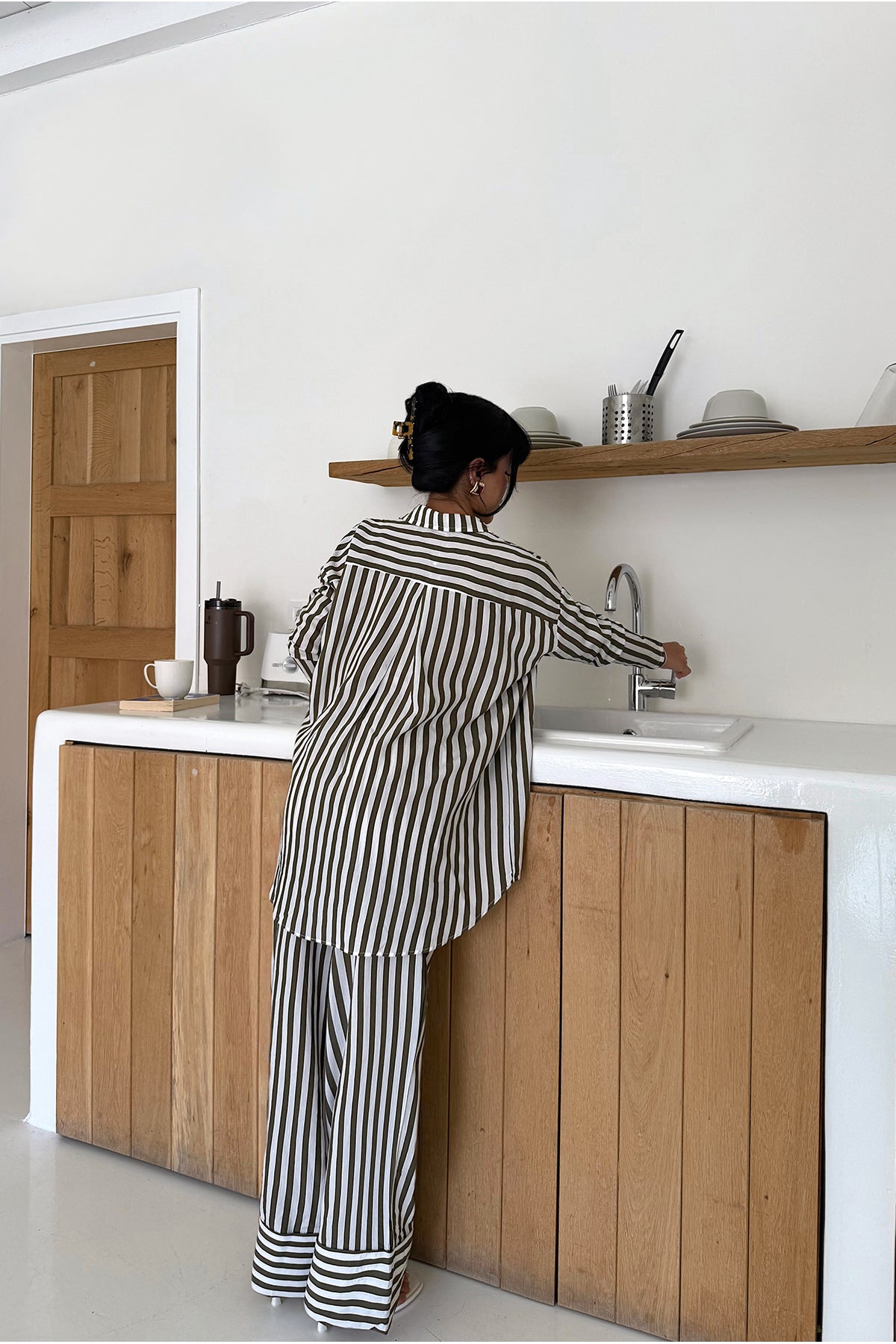 Haki Aleida Çizgili Takım ATE-2758