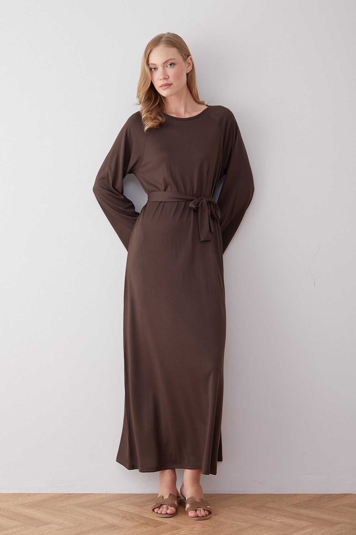 Kuşaklı Elbise 68-6402