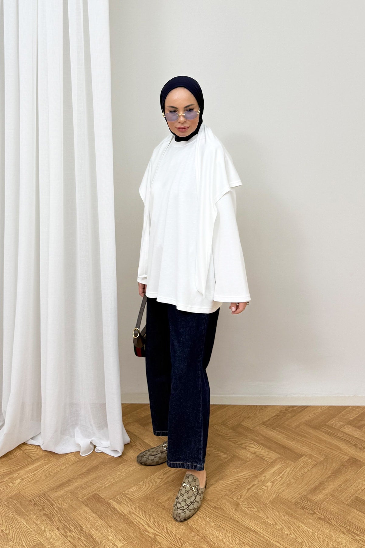 Şal Detaylı Tunik 3-4585