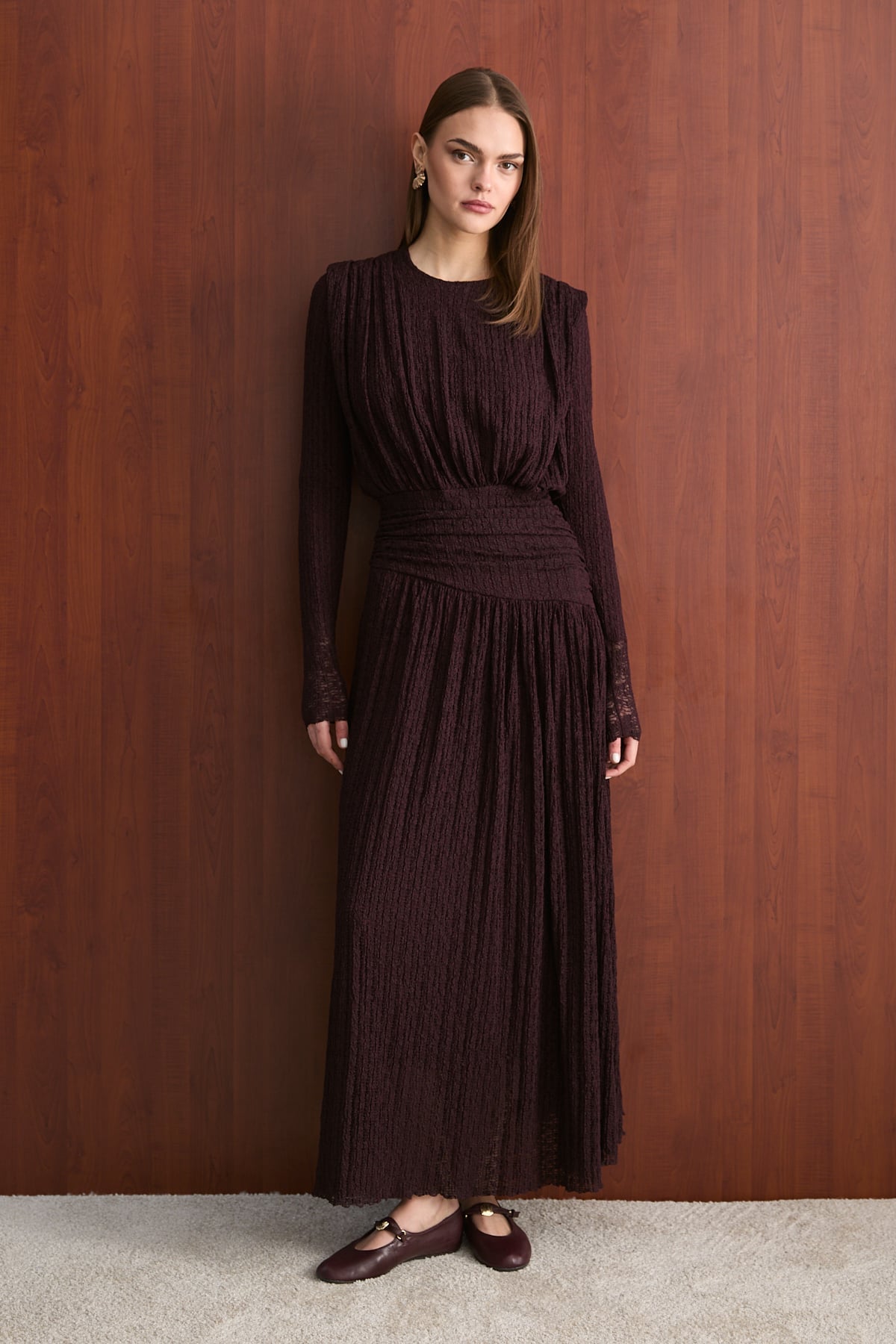 Korsaj Detaylı Dantel Elbise 32-2758