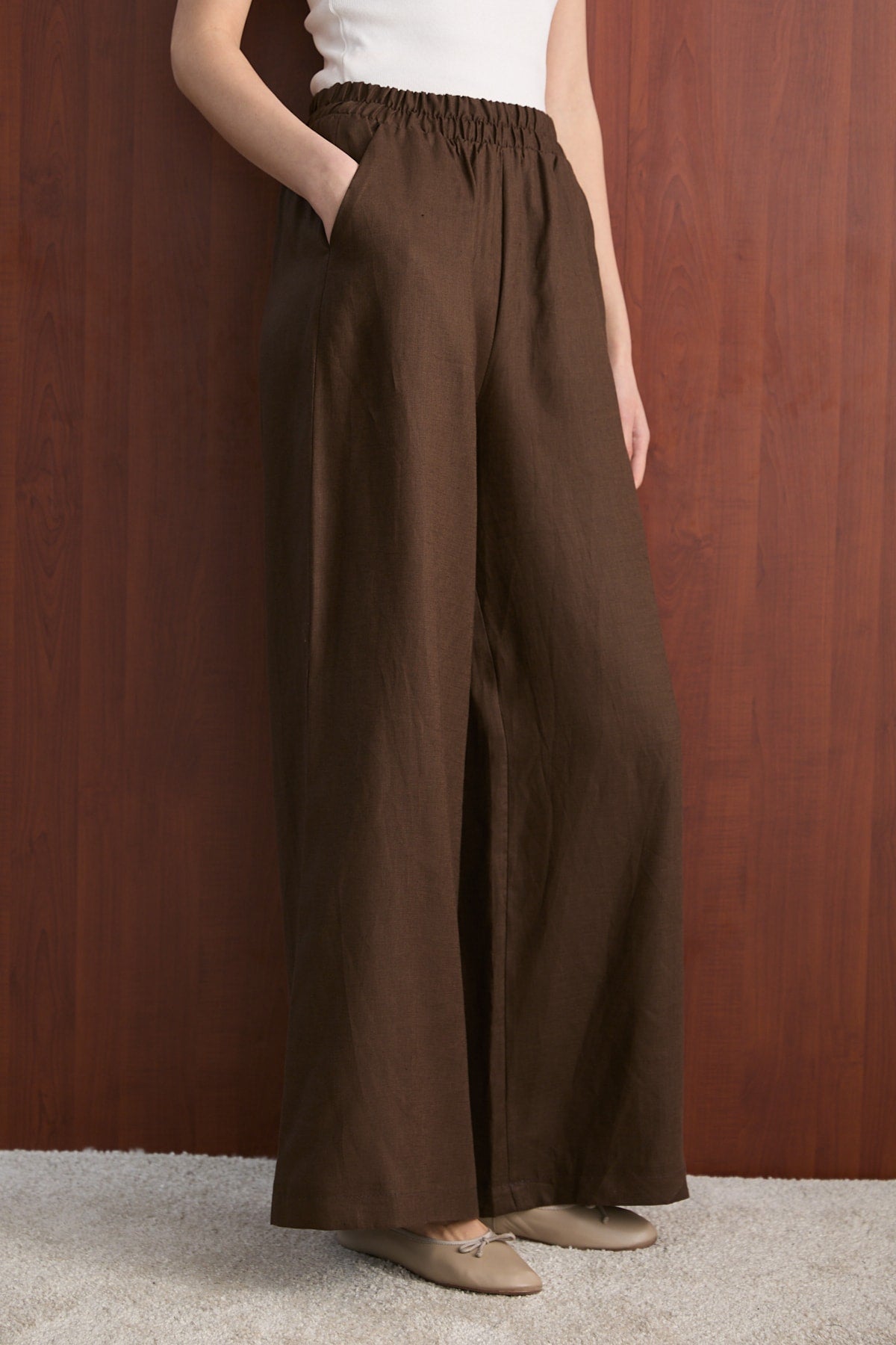 Keten Pantolon 32-2765-1 Kadın Pantolon