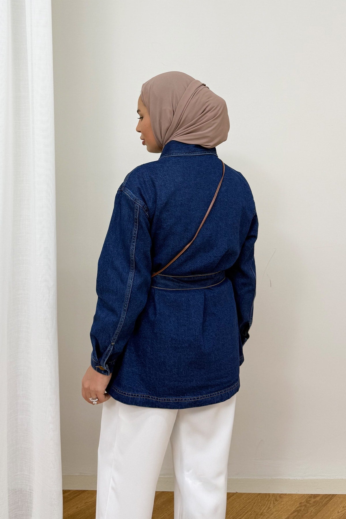Aksesuarlı Denim Ceket 3-721
