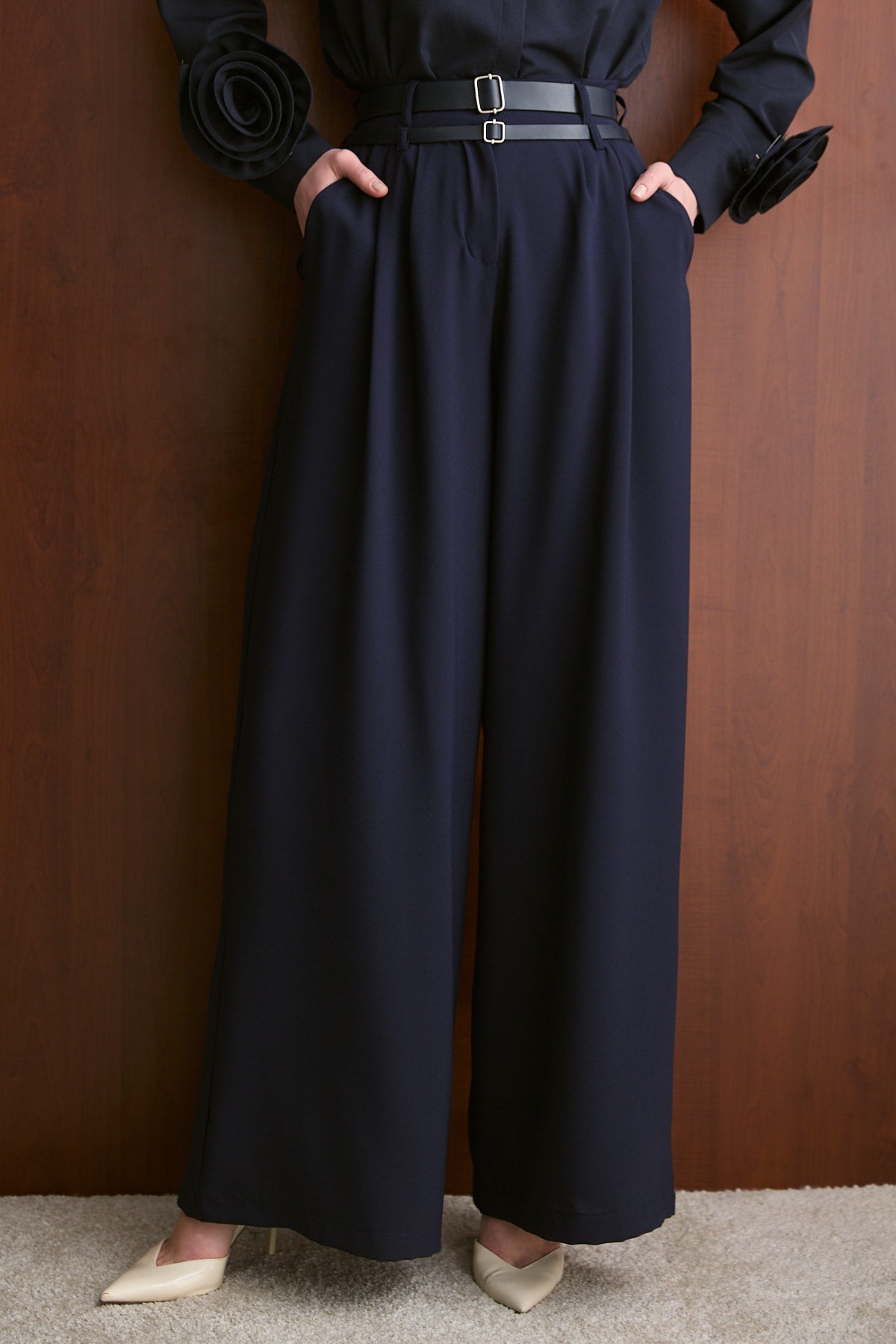 Çift Kemerli Pantolon 32-2740