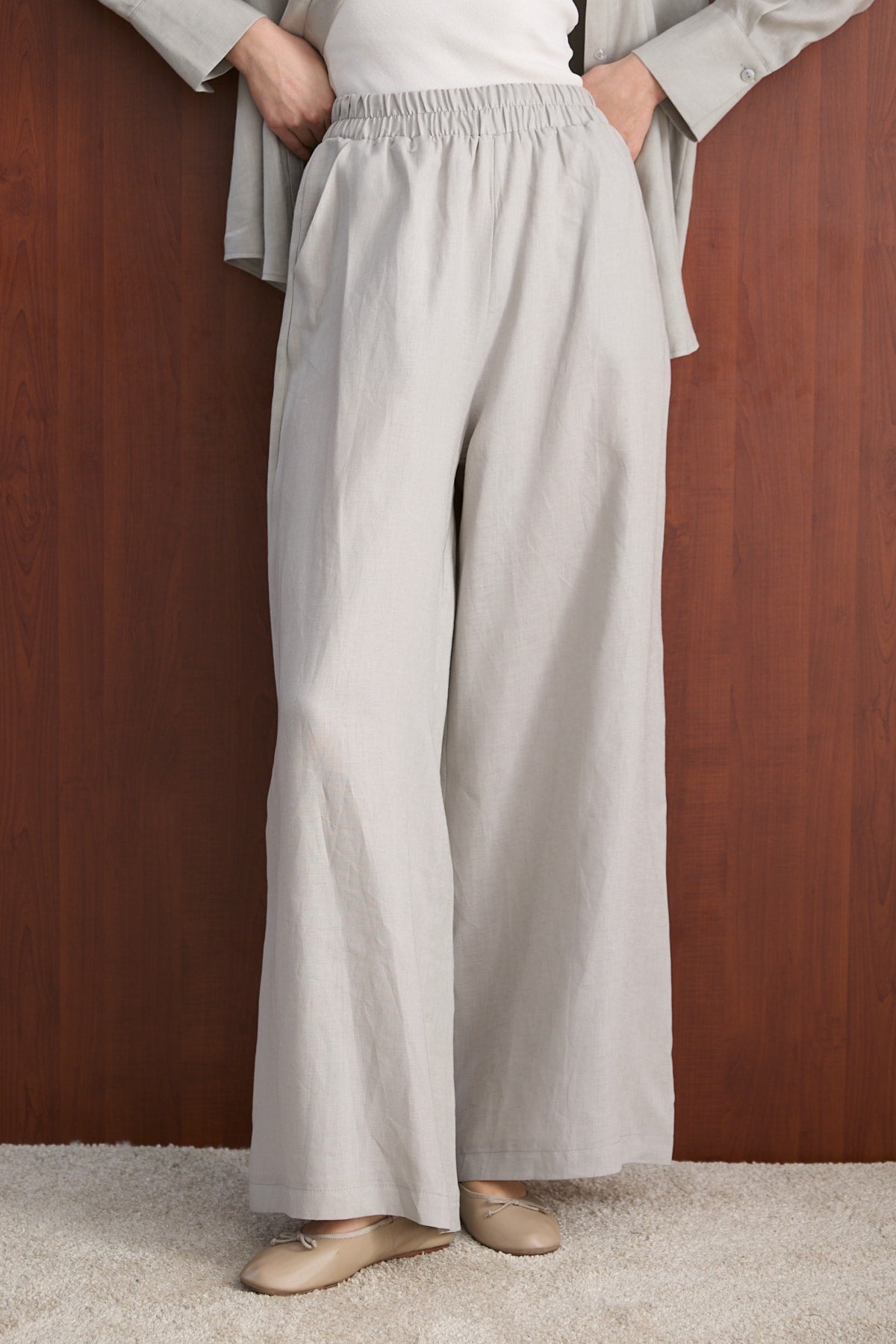 Keten Pantolon 32-2765-1 Kadın Pantolon