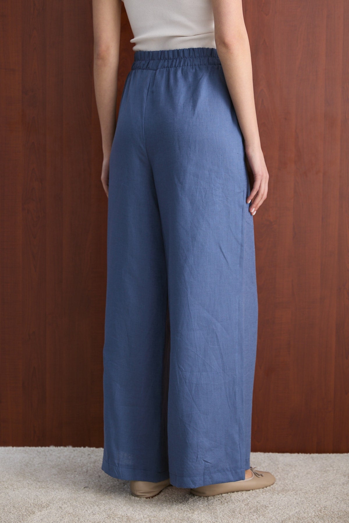 Keten Pantolon 32-2765-1 Kadın Pantolon