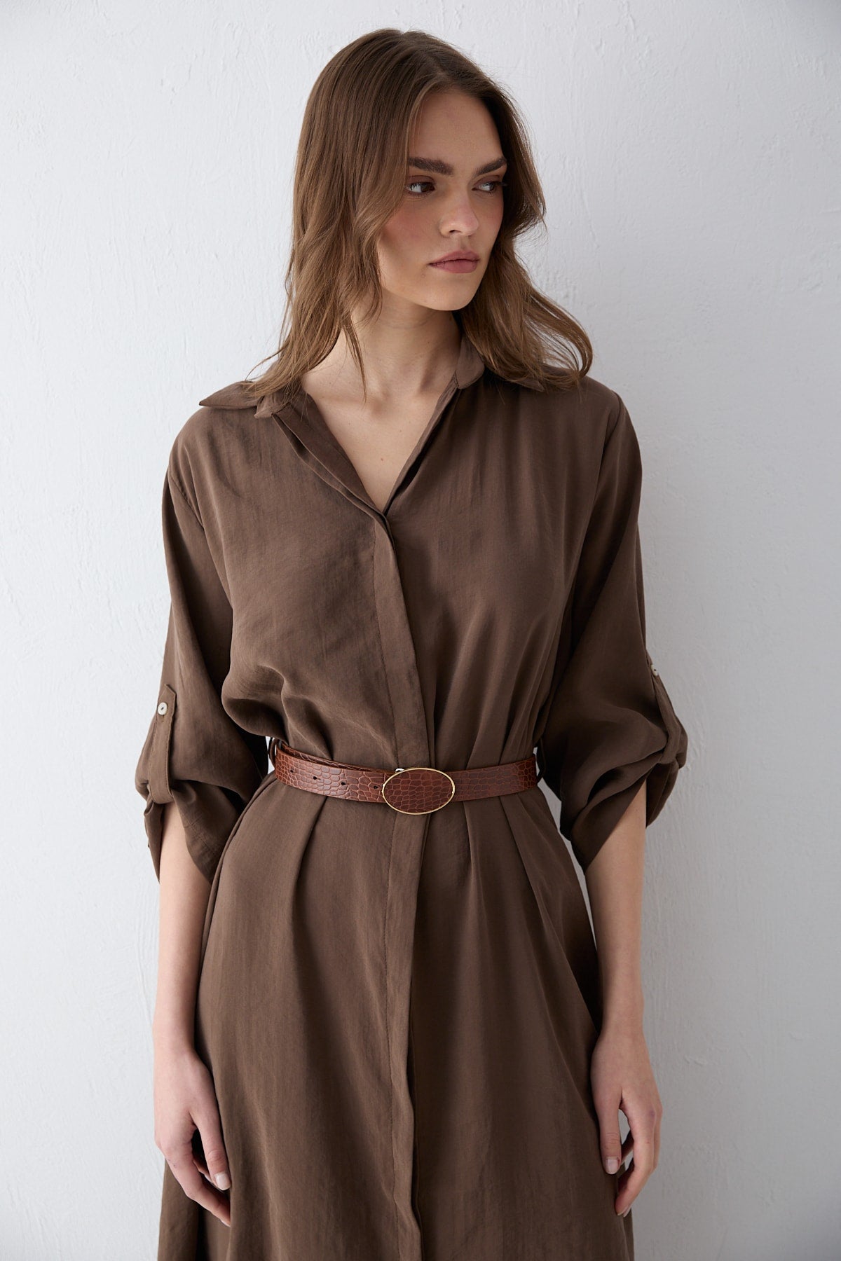 Kemerli Oversize Elbise 81-3270