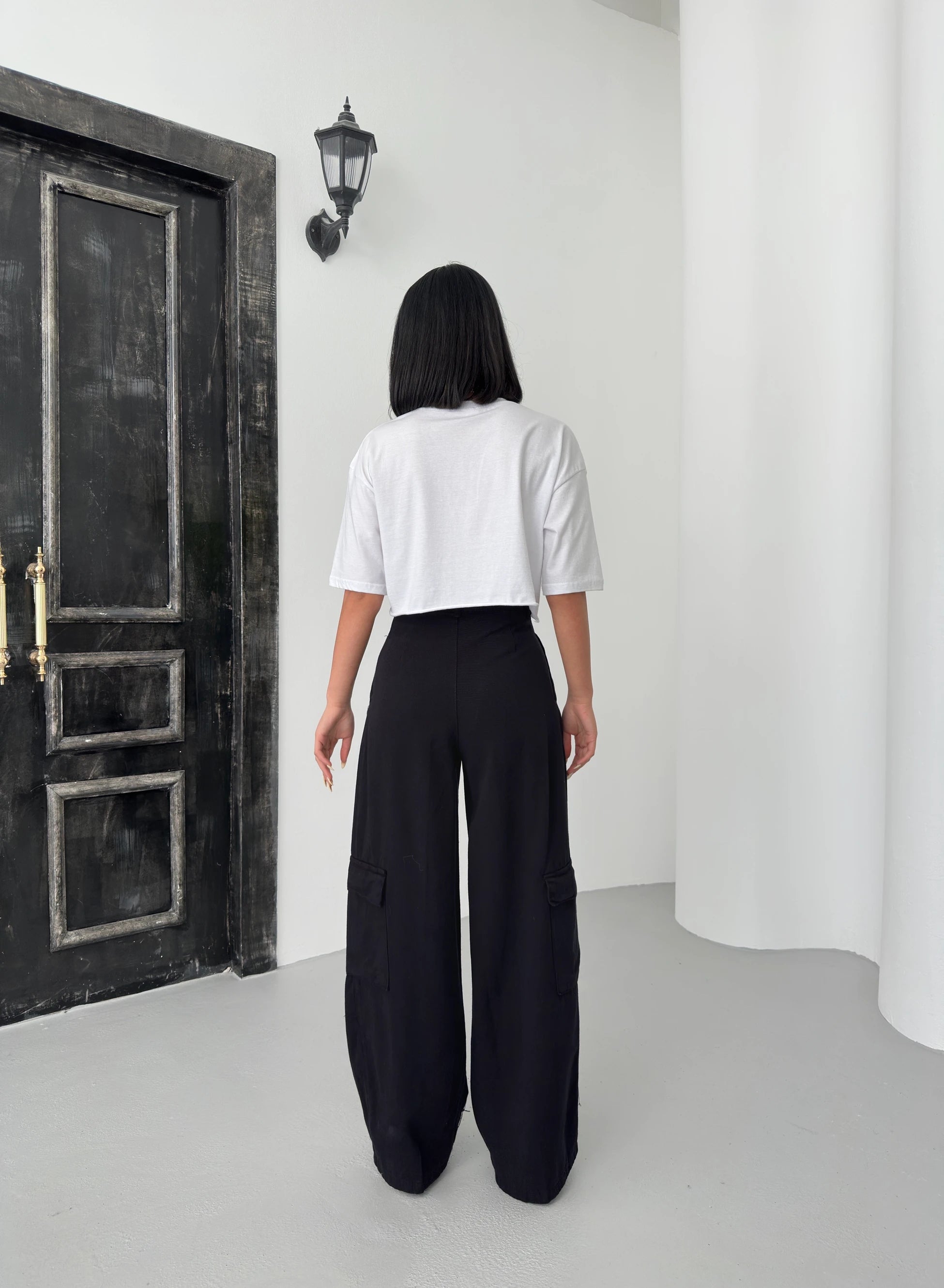 Kargo Cepli Gabardin Pantolon