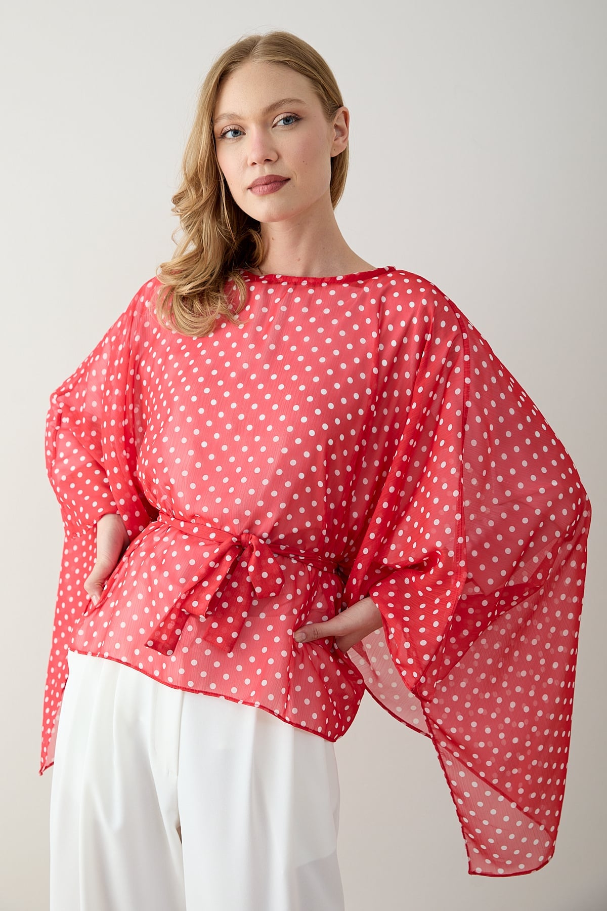 Puantiye Pelerin Tunik 12-5419