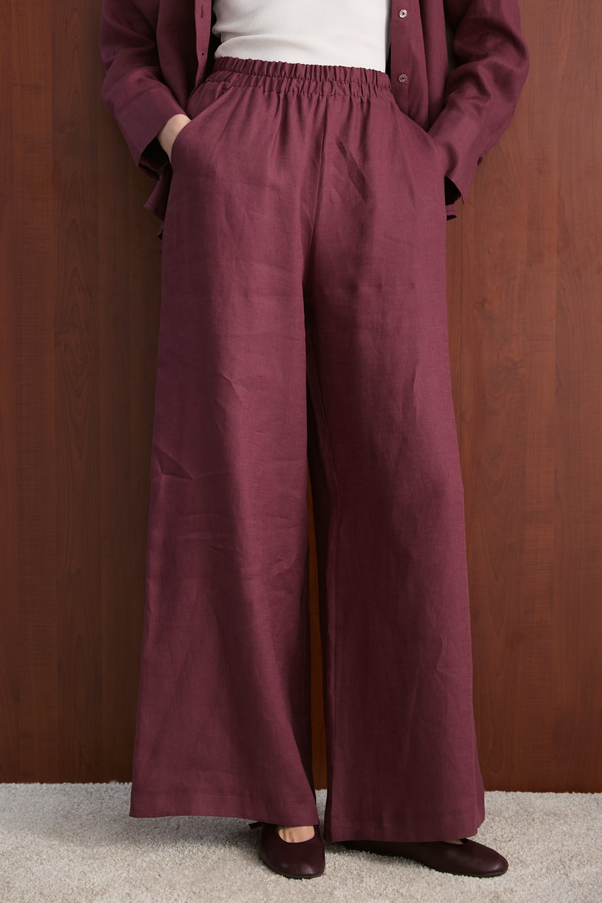 Keten Pantolon 32-2765-1 Kadın Pantolon