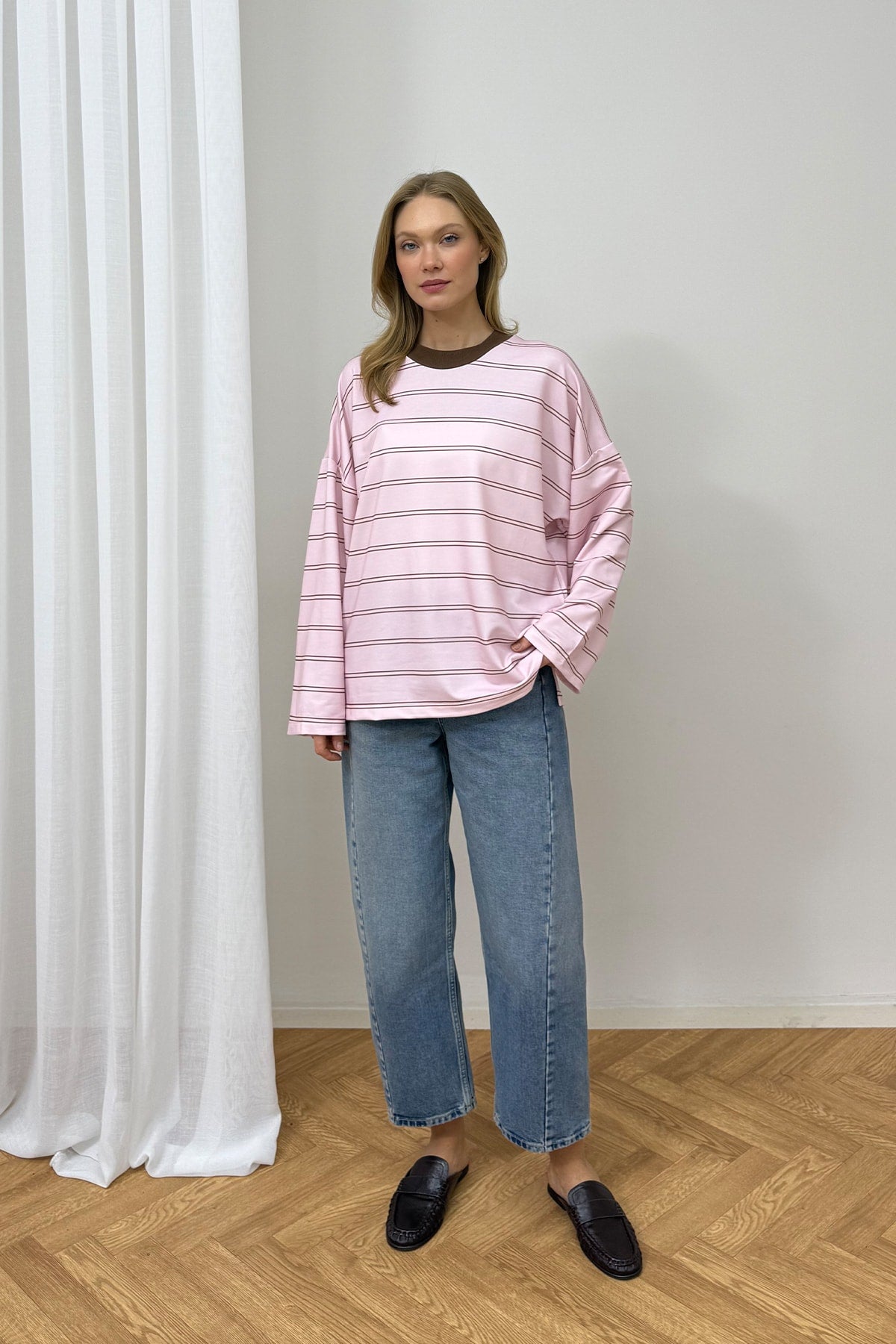 Çizgili Basic Tunik 79-7020