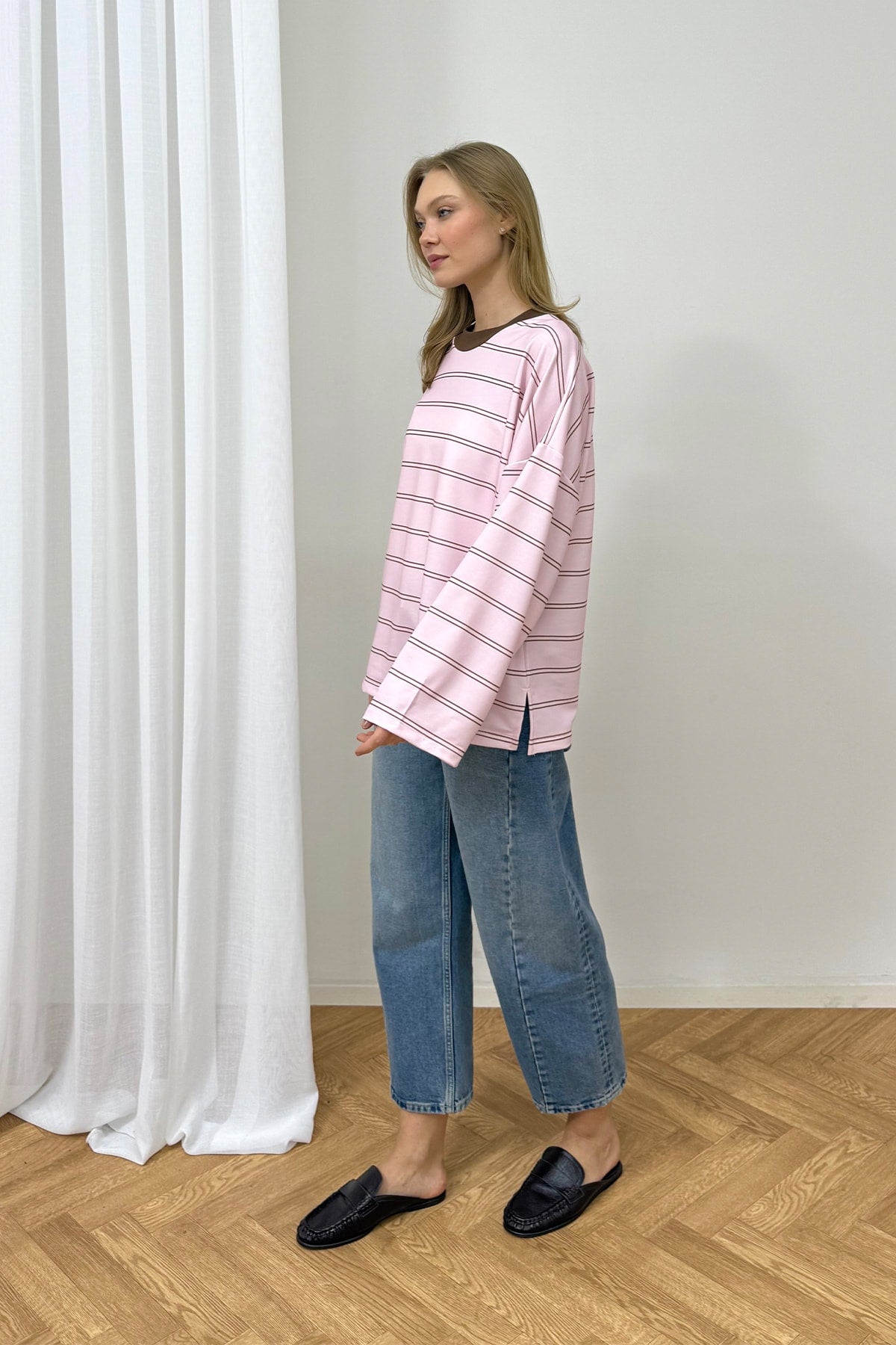 Çizgili Basic Tunik 79-7020