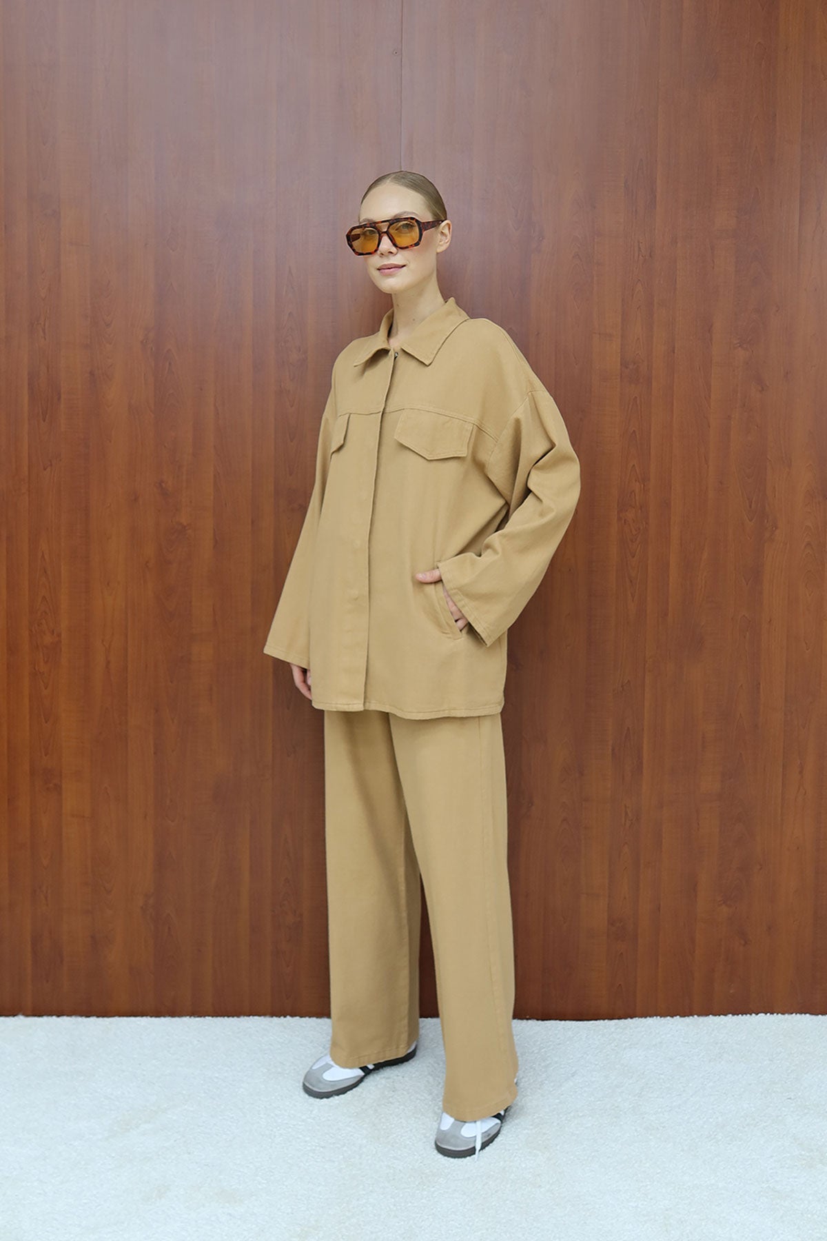 Gabardin Kuşaklı Takım 12-8843