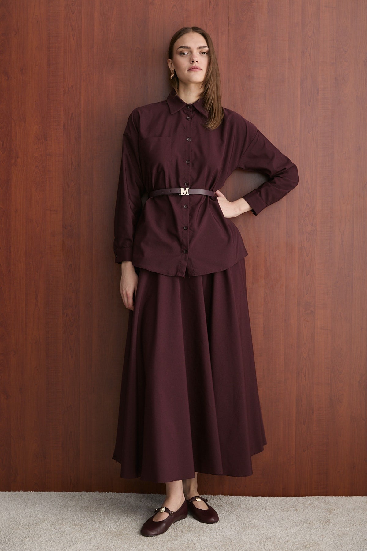 Kemerli Etekli Poplin Takım 32-2603