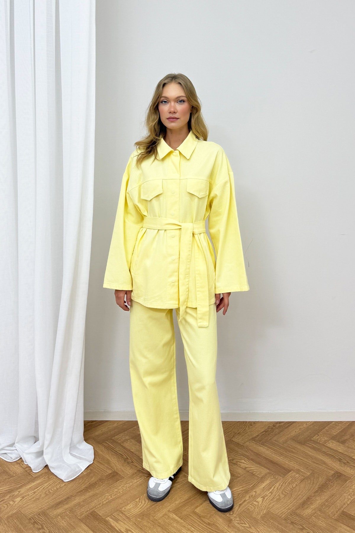 Gabardin Kuşaklı Takım 12-8843