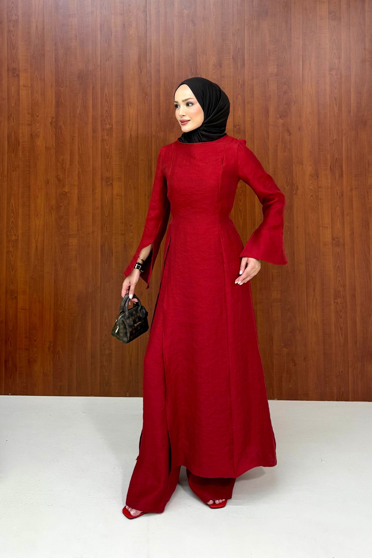 Yırtmaçlı Tunikli Takım 84-6095