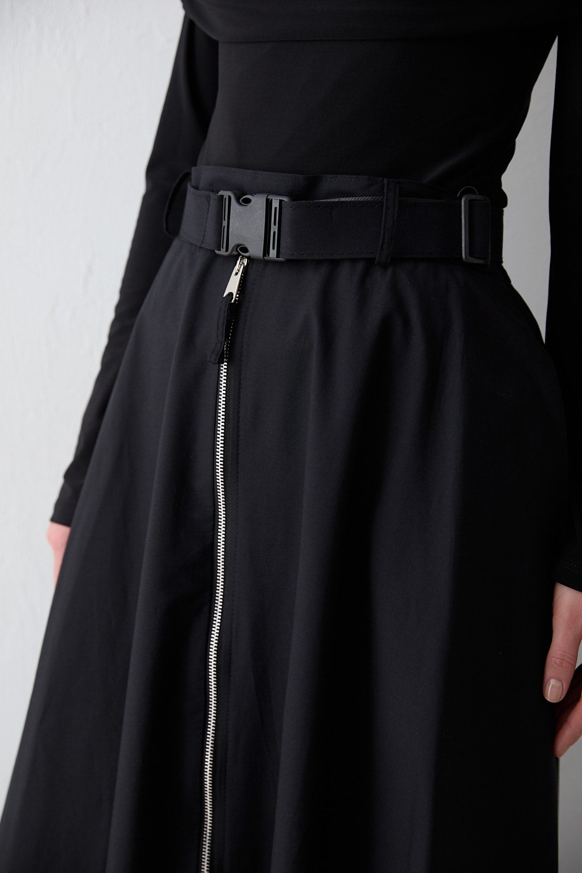 Fermuar Detaylı Poplin Etek 32-2714