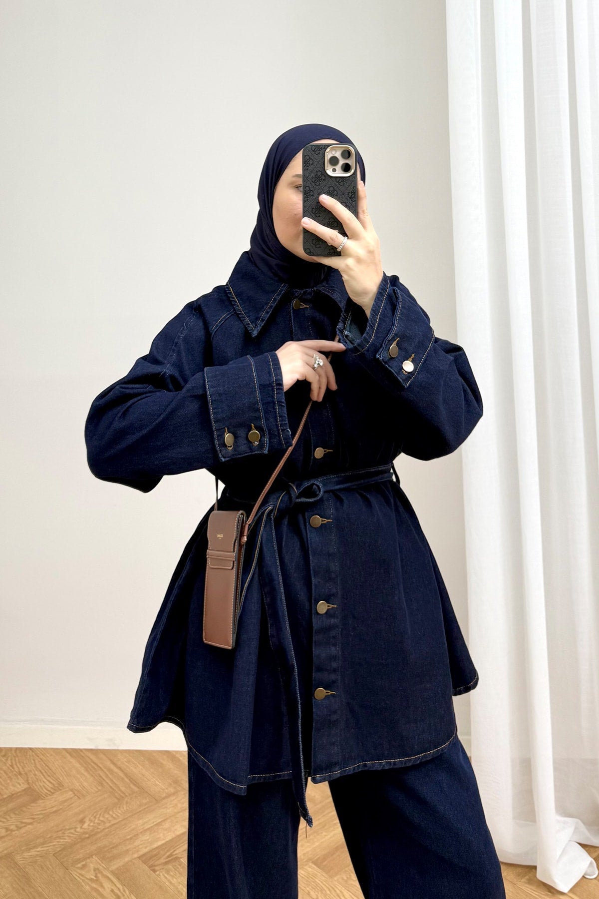 Kuşaklı Denim Takım 4-62808