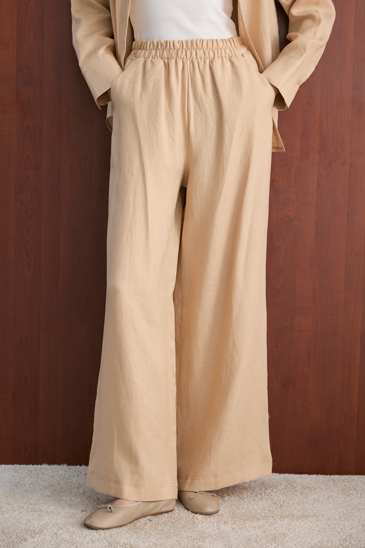 Keten Pantolon 32-2765-1 Kadın Pantolon