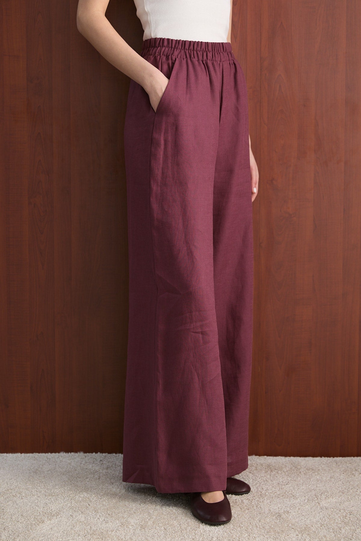 Keten Pantolon 32-2765-1 Kadın Pantolon