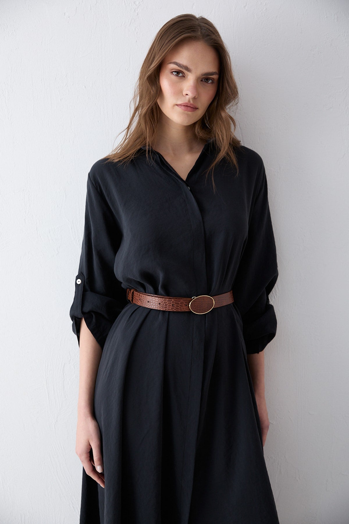 Kemerli Oversize Elbise 81-3270