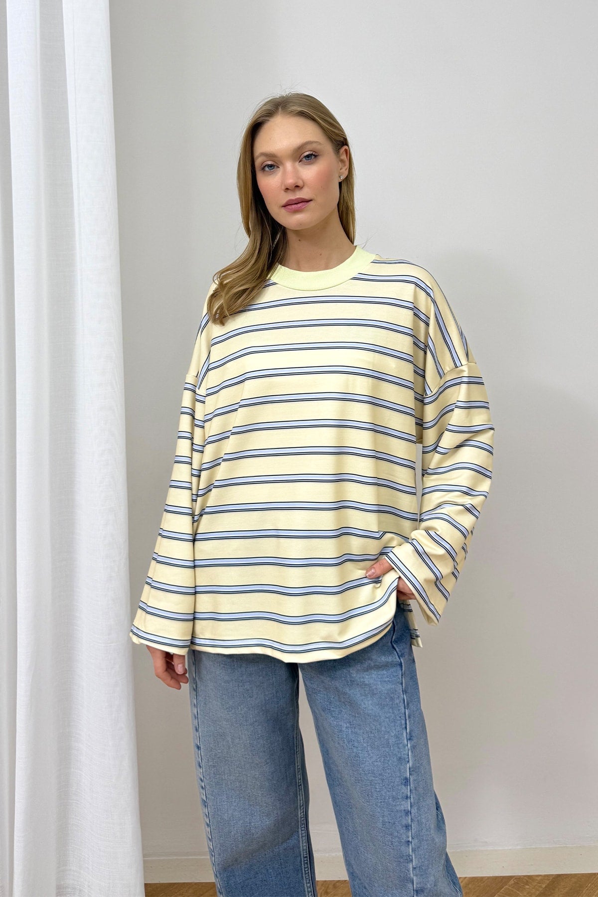 Çizgili Basic Tunik 79-7020