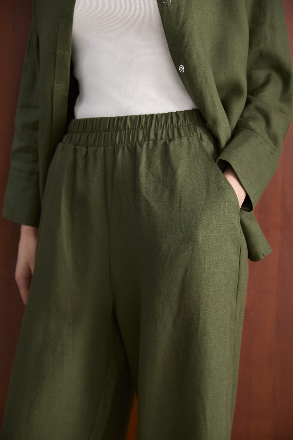 Keten Pantolon 32-2765-1 Kadın Pantolon