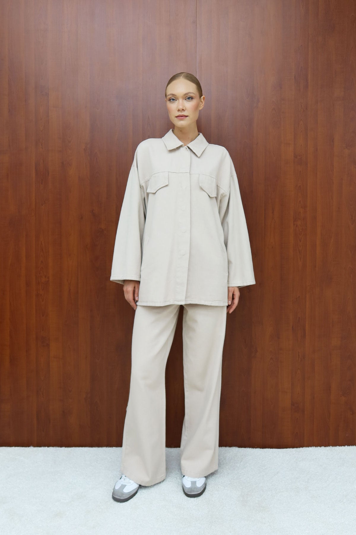 Gabardin Kuşaklı Takım 12-8843