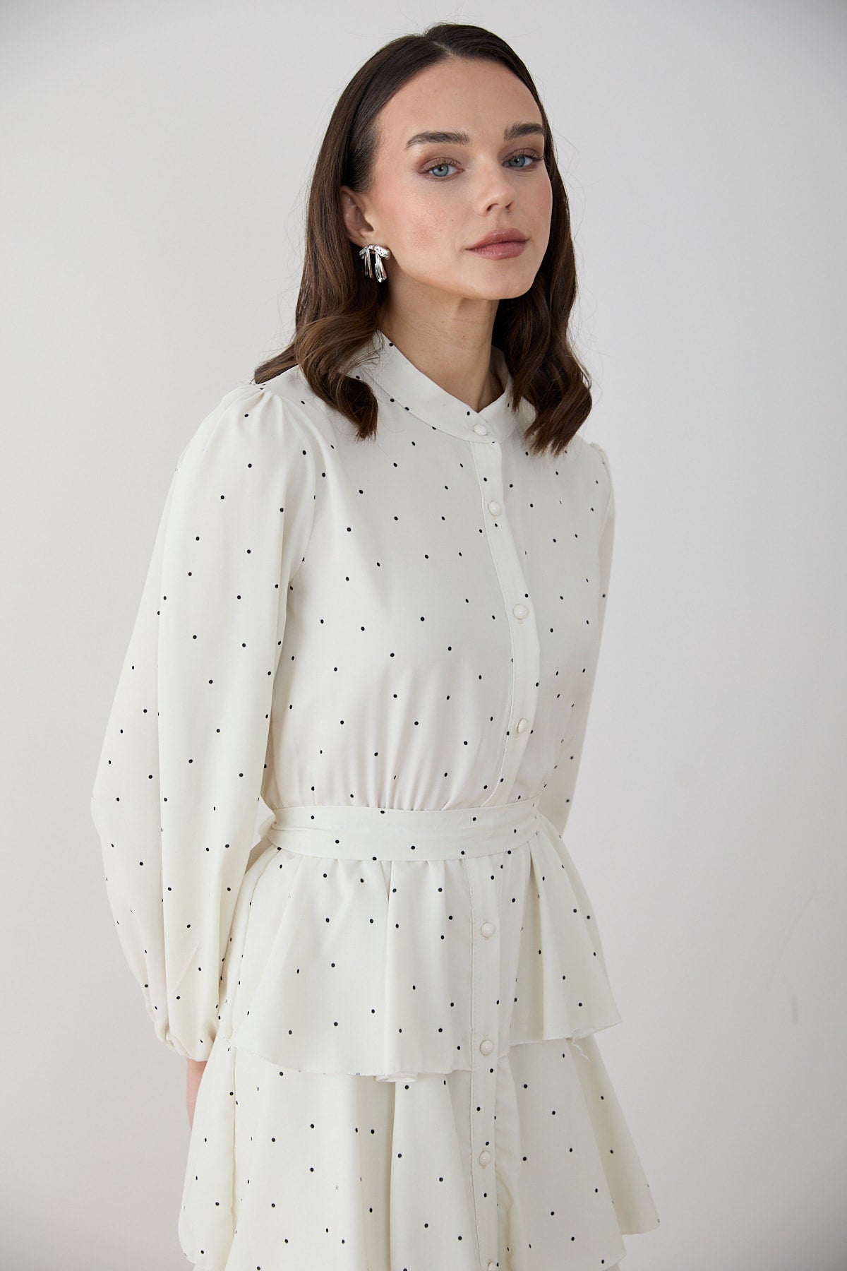 Puantiye Kat Kat Elbise 32-2875
