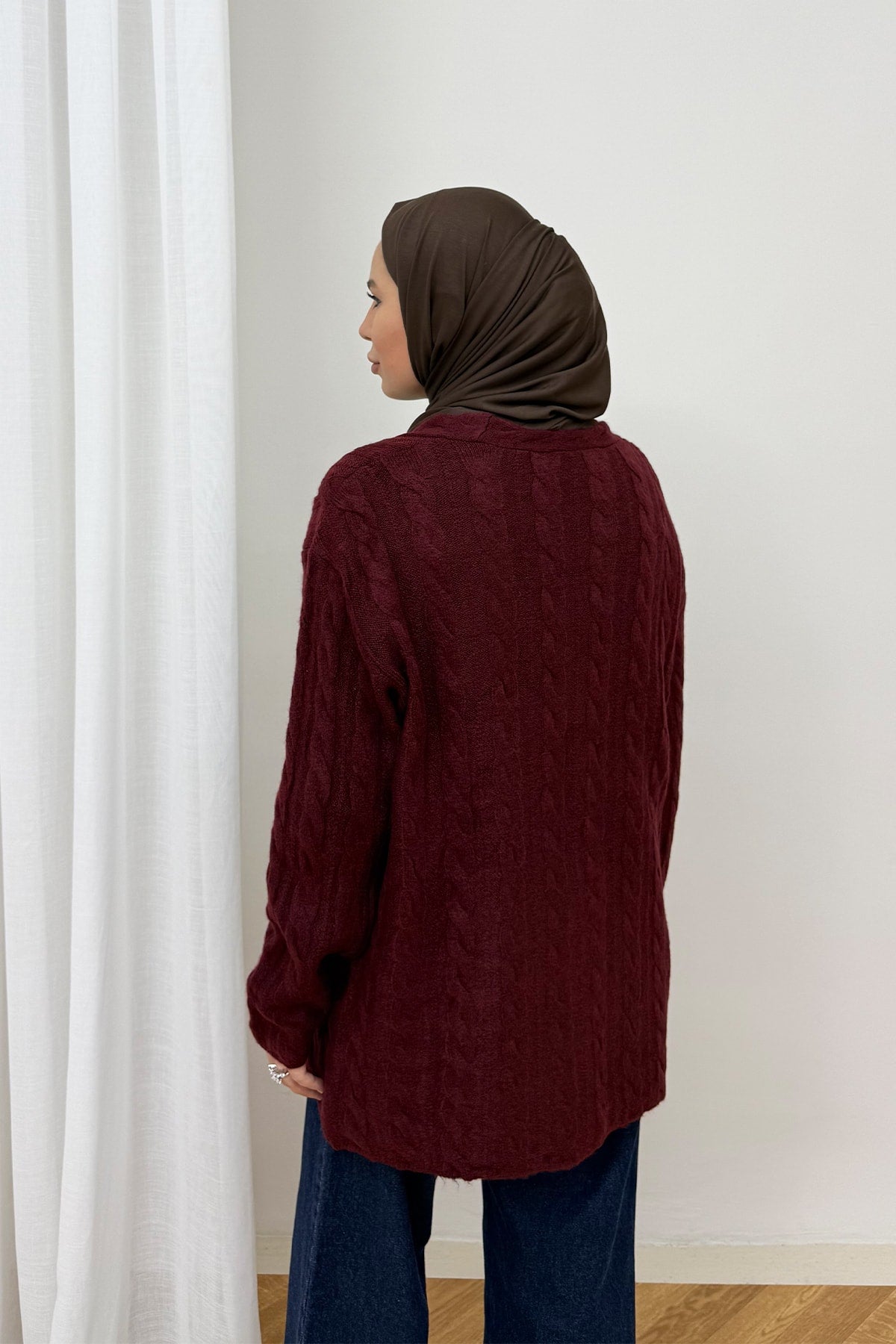 Düğmeli Triko Hırka 80-8434