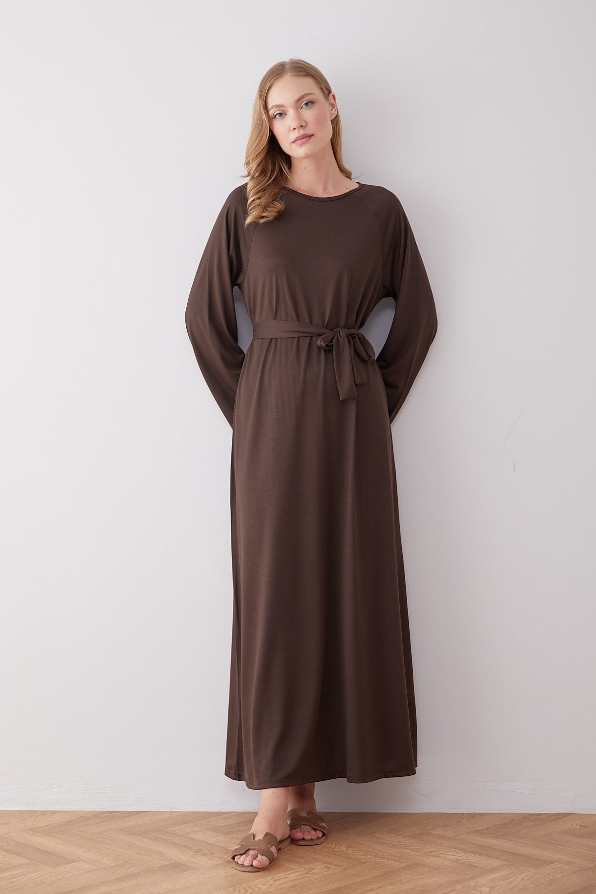 Kuşaklı Elbise 68-6402