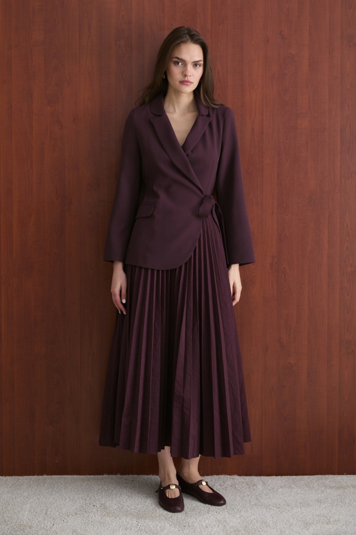 Piliseli Ceket Elbise 32-2687