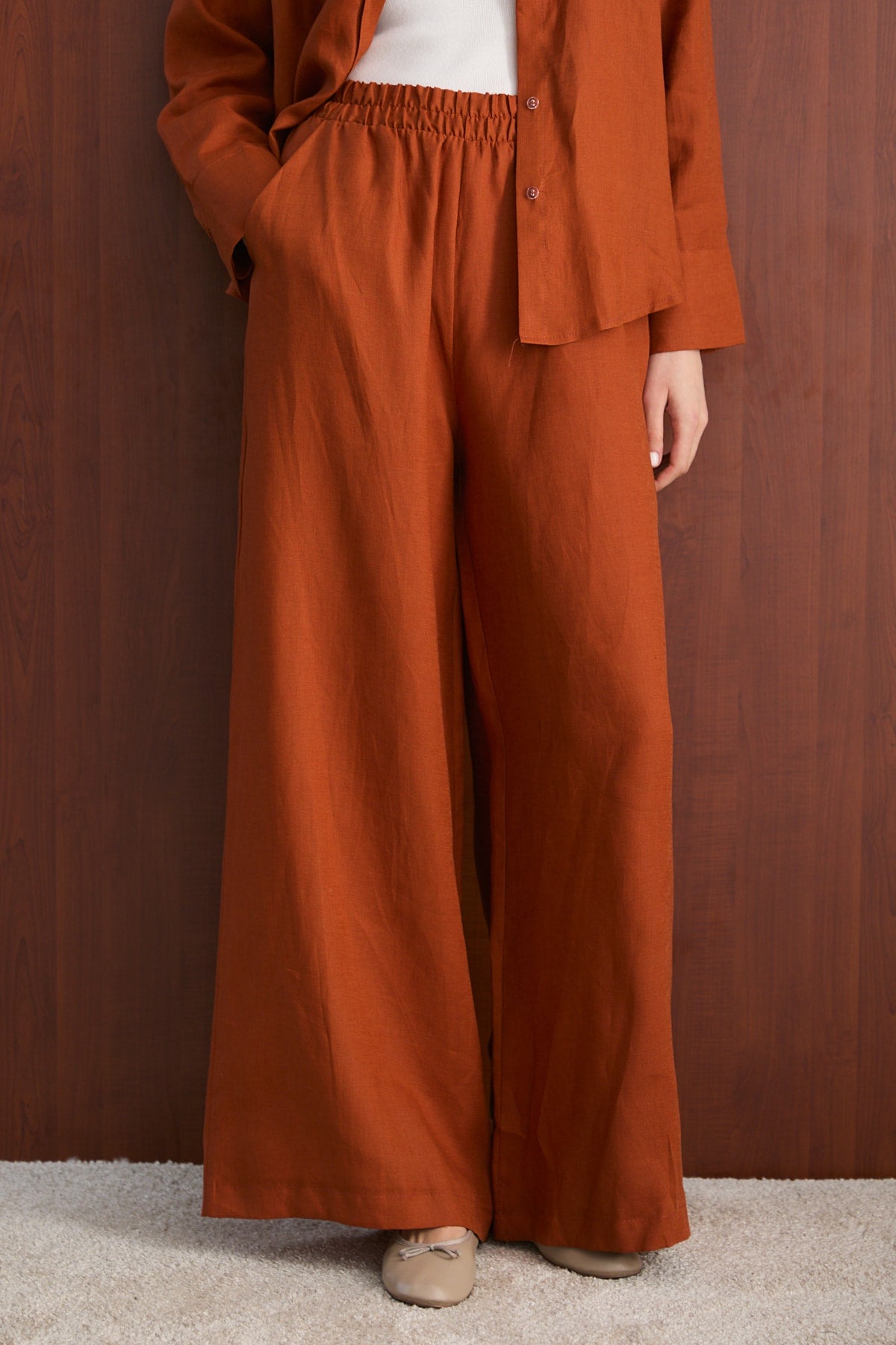Keten Pantolon 32-2765-1 Kadın Pantolon