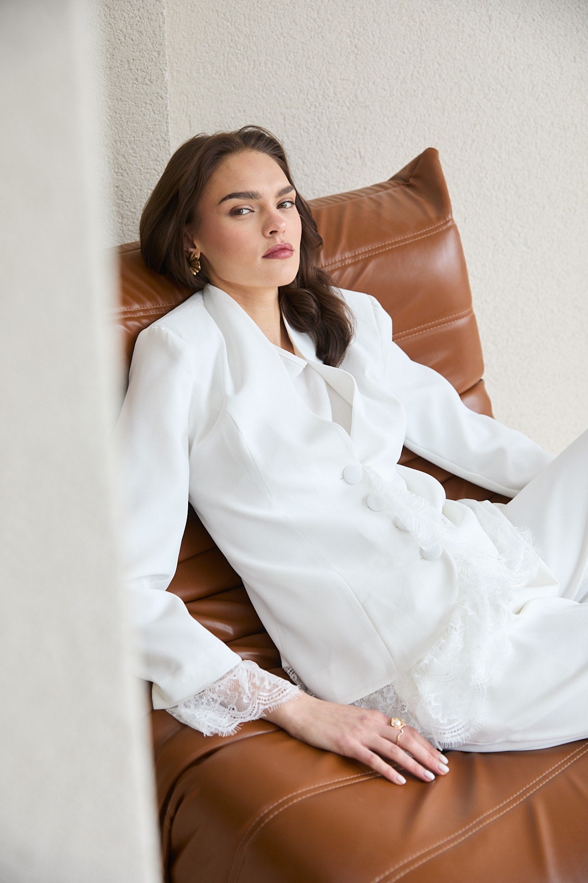 Dantelli Krep Ceket 32-2819