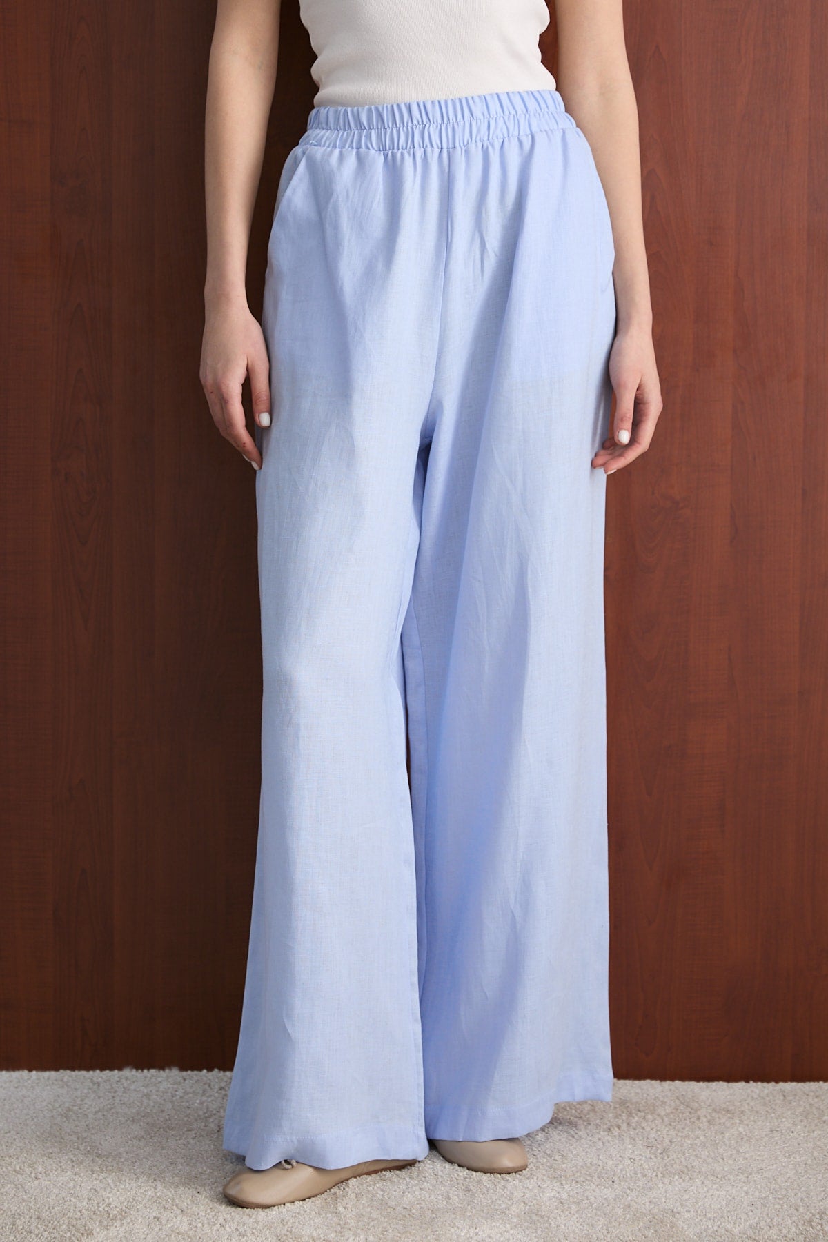 Keten Pantolon 32-2765-1 Kadın Pantolon