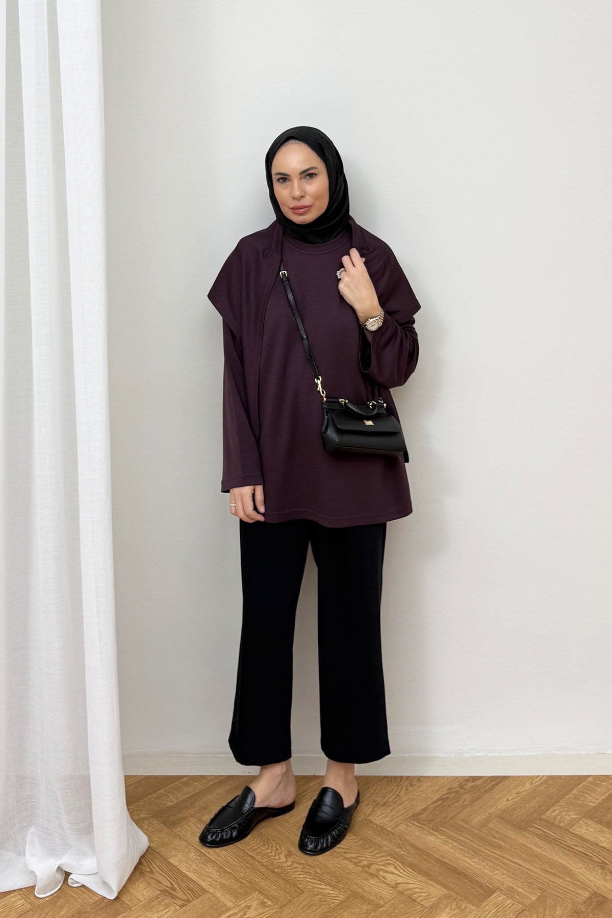 Şal Detaylı Tunik 3-4585