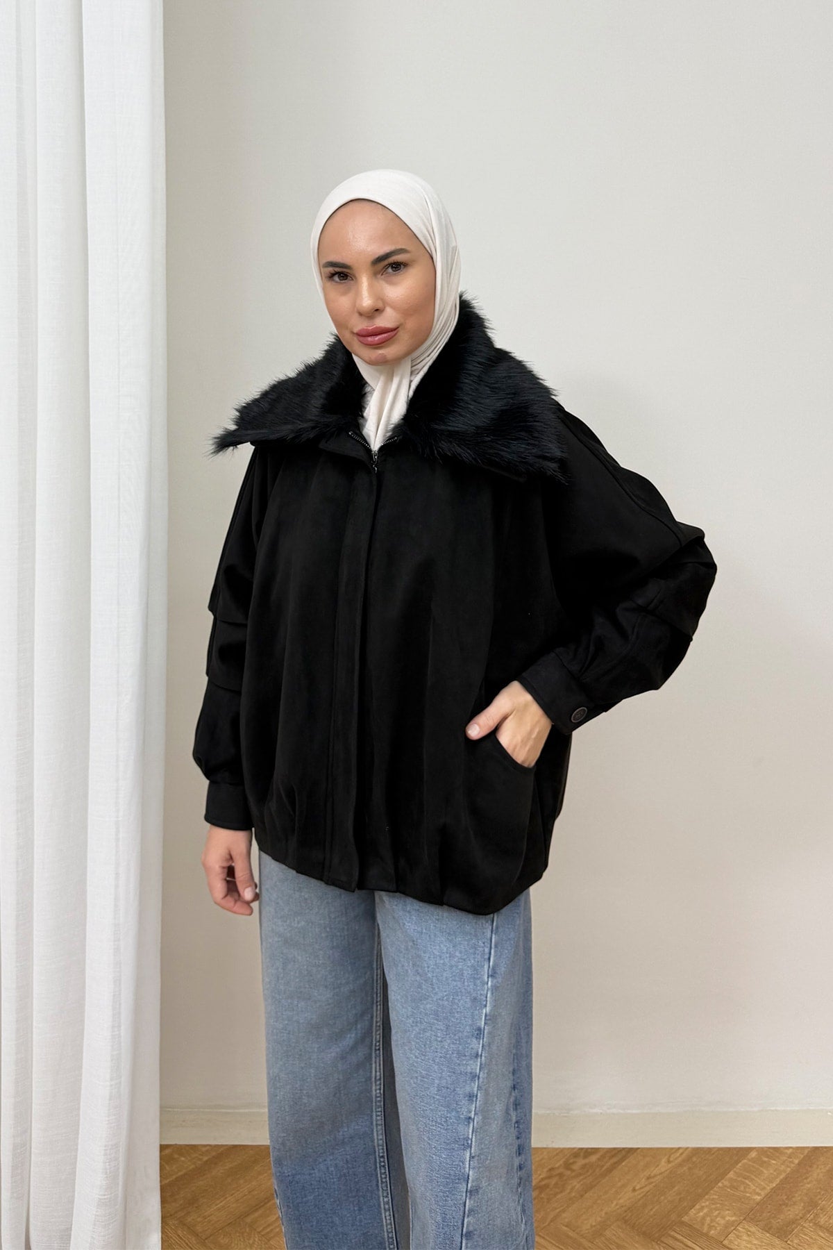 Süet Kürklü Mont 12-70212