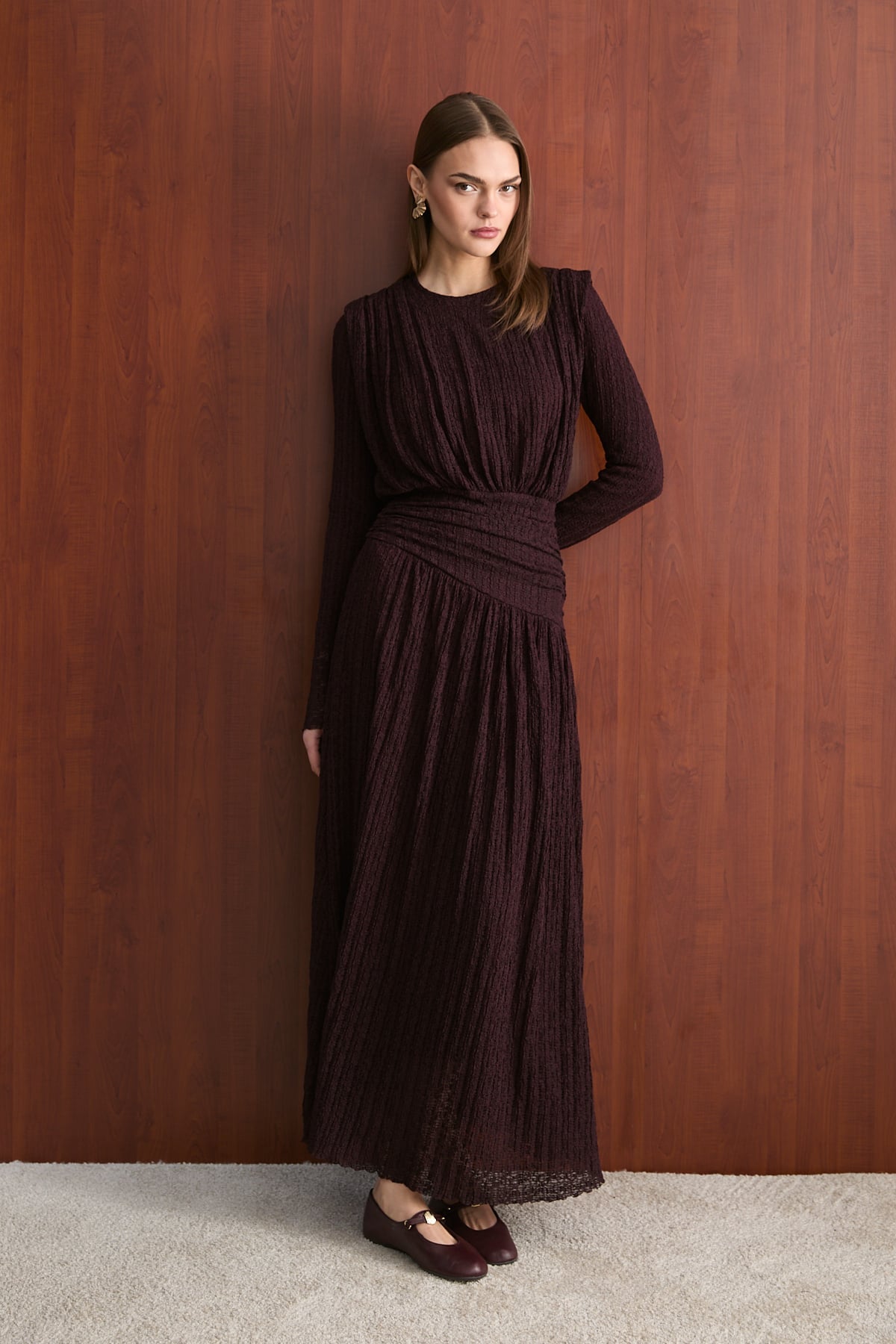 Korsaj Detaylı Dantel Elbise 32-2758