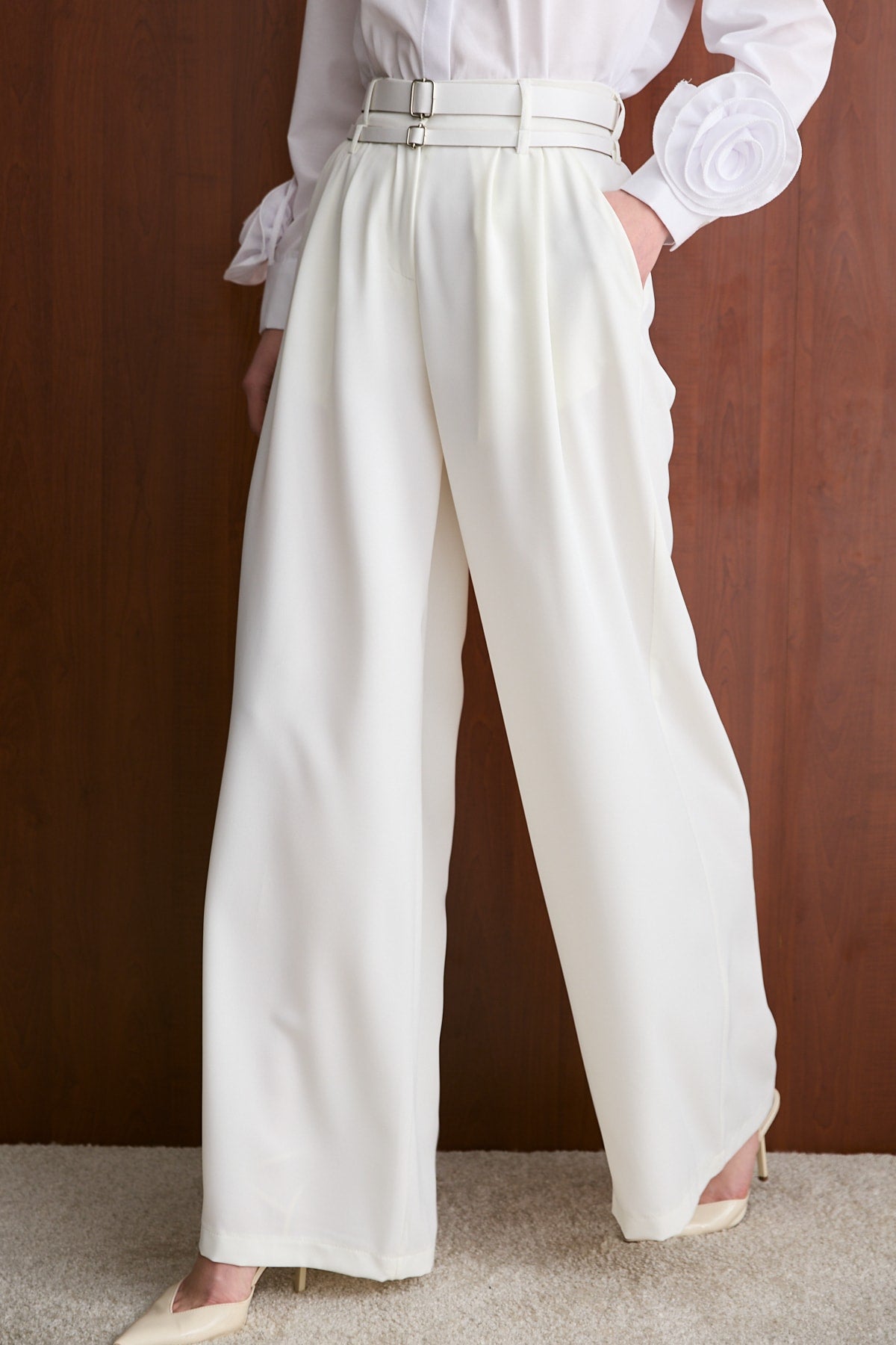Çift Kemerli Pantolon 32-2740