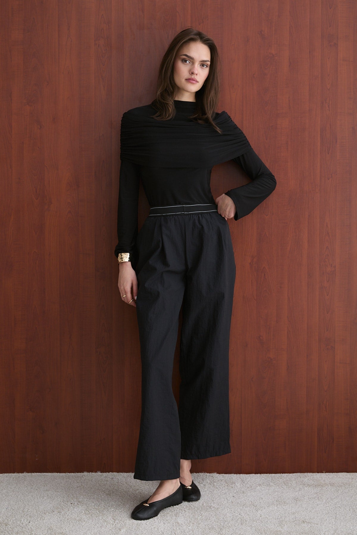 Lastik Detaylı Pantolon 32-2736