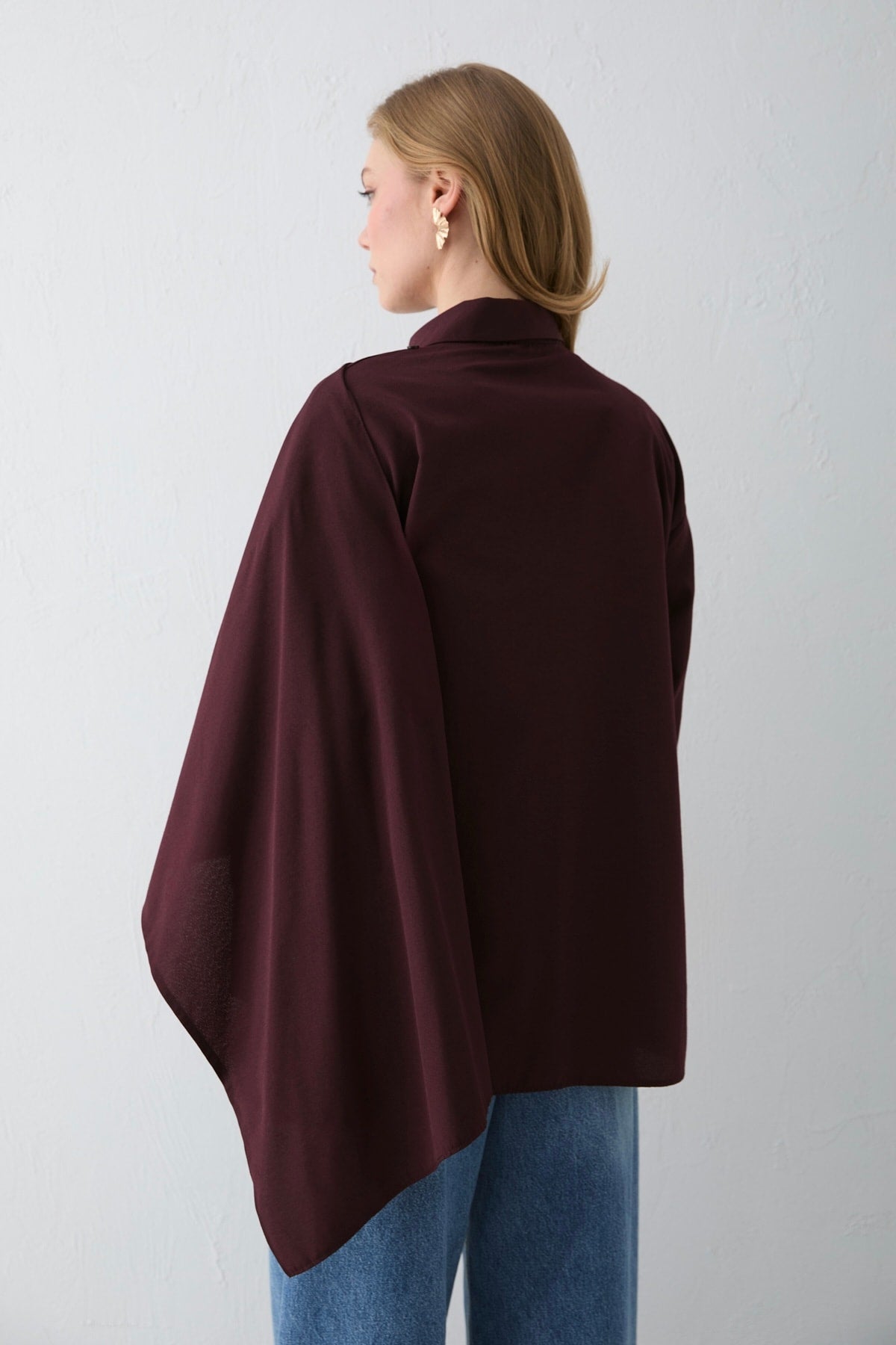 Şal Detaylı Poplin Gömlek 32-2757