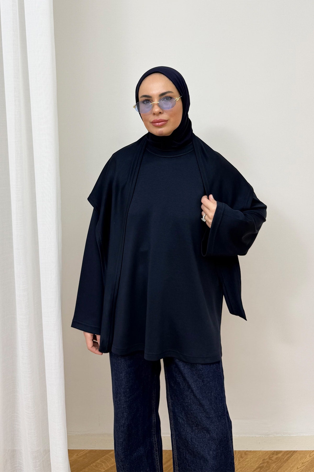 Şal Detaylı Tunik 3-4585