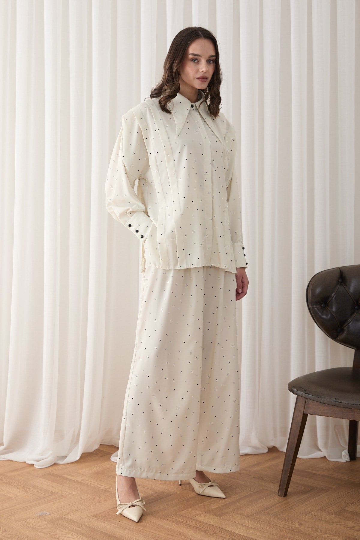 Puantiye Pantolonlu Takım 32-2876