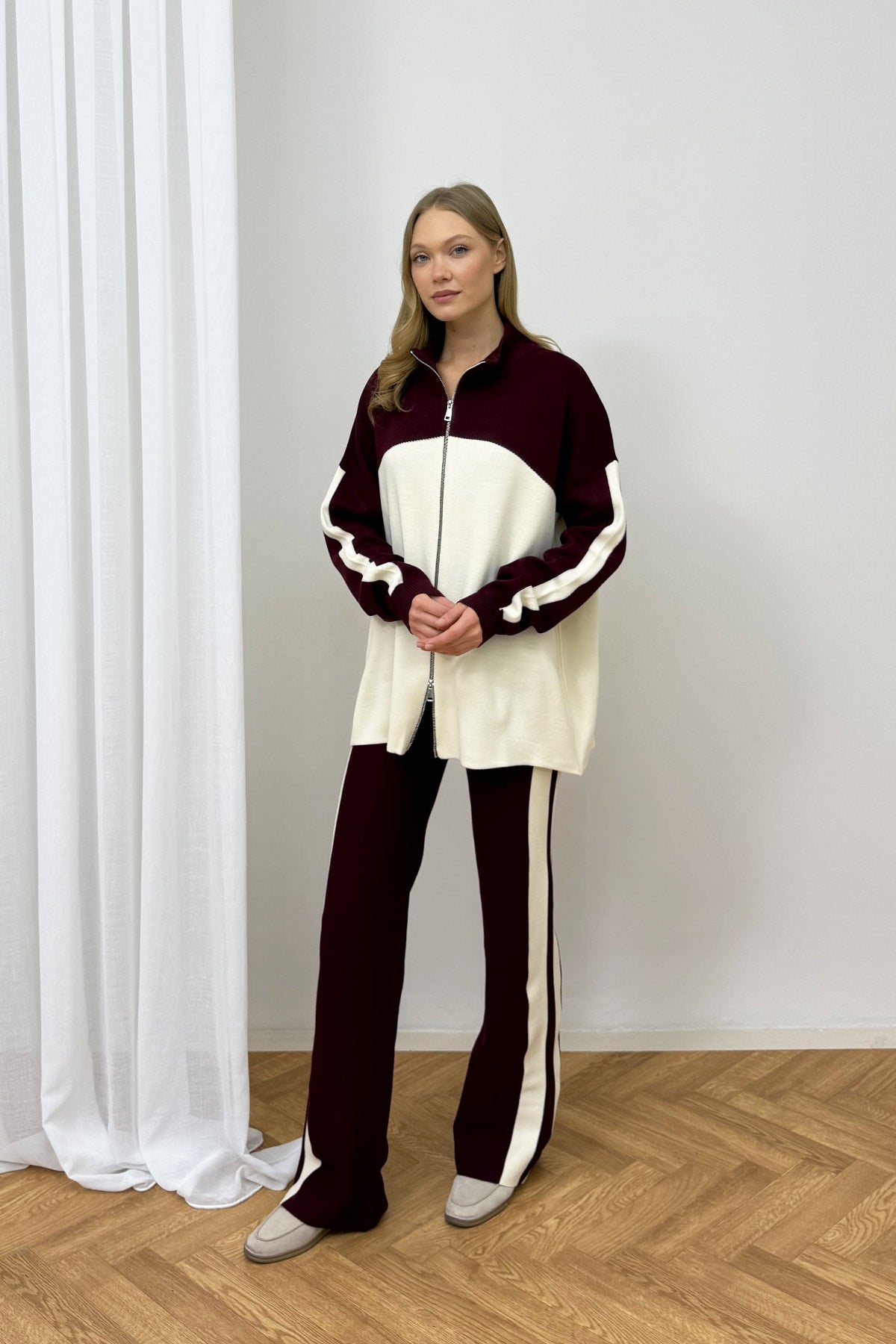 Fermuarlı Triko Takım 87-26264